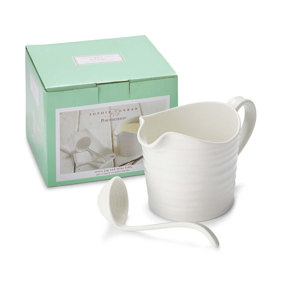 Portmeirion  Sophie Conran Sauce Jug Mini Ladle - White