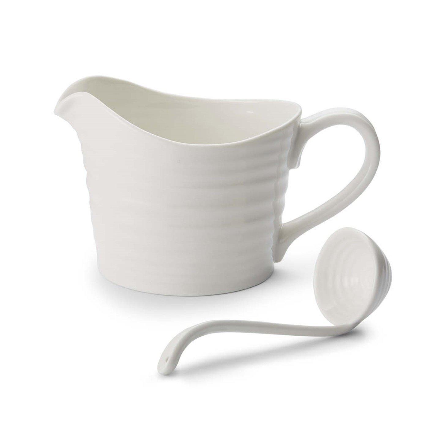 White - Portmeirion - Sophie Conran Sauce Jug   Mini Ladle - 2
