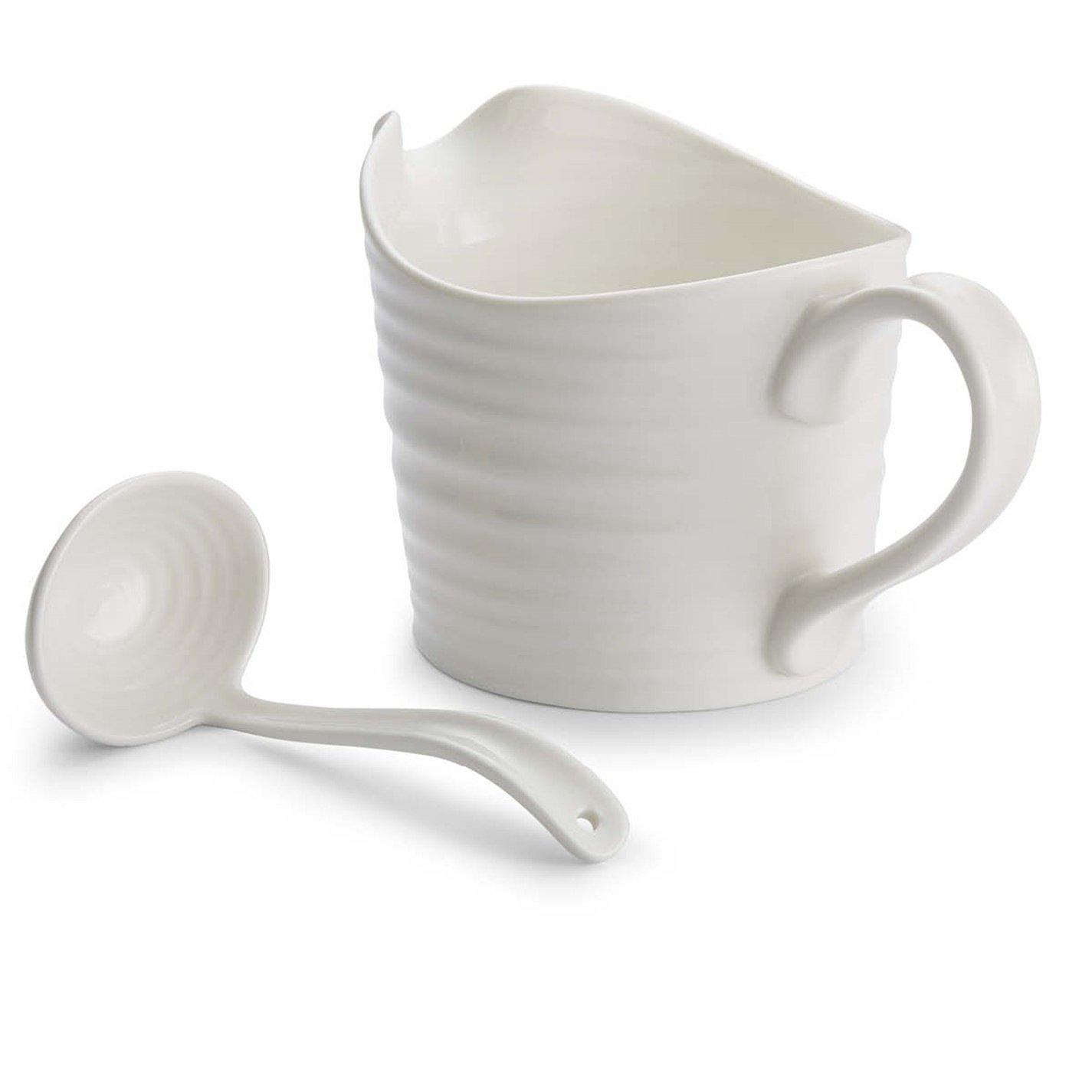 White - Portmeirion - Sophie Conran Sauce Jug   Mini Ladle - 3