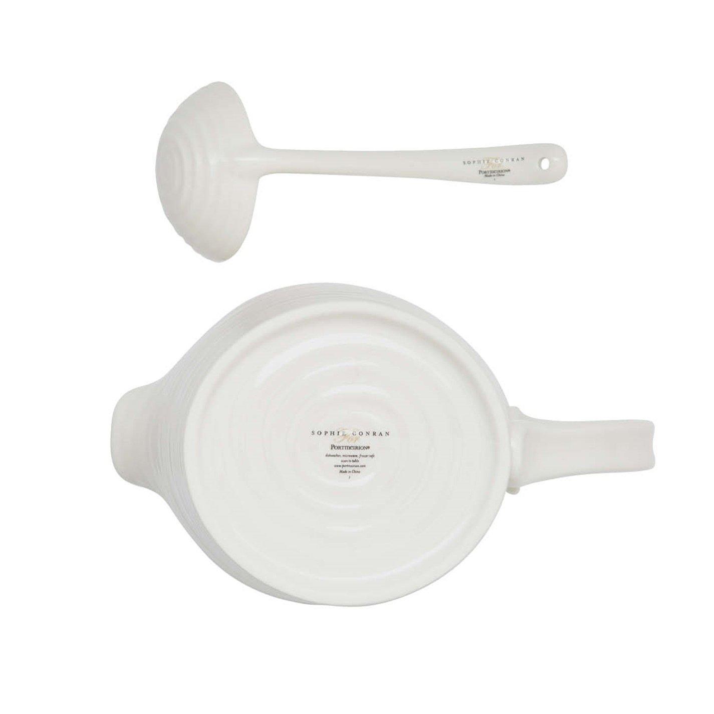 White - Portmeirion - Sophie Conran Sauce Jug   Mini Ladle - 5
