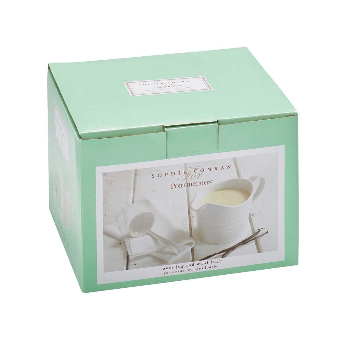 White - Portmeirion - Sophie Conran Sauce Jug   Mini Ladle - 6