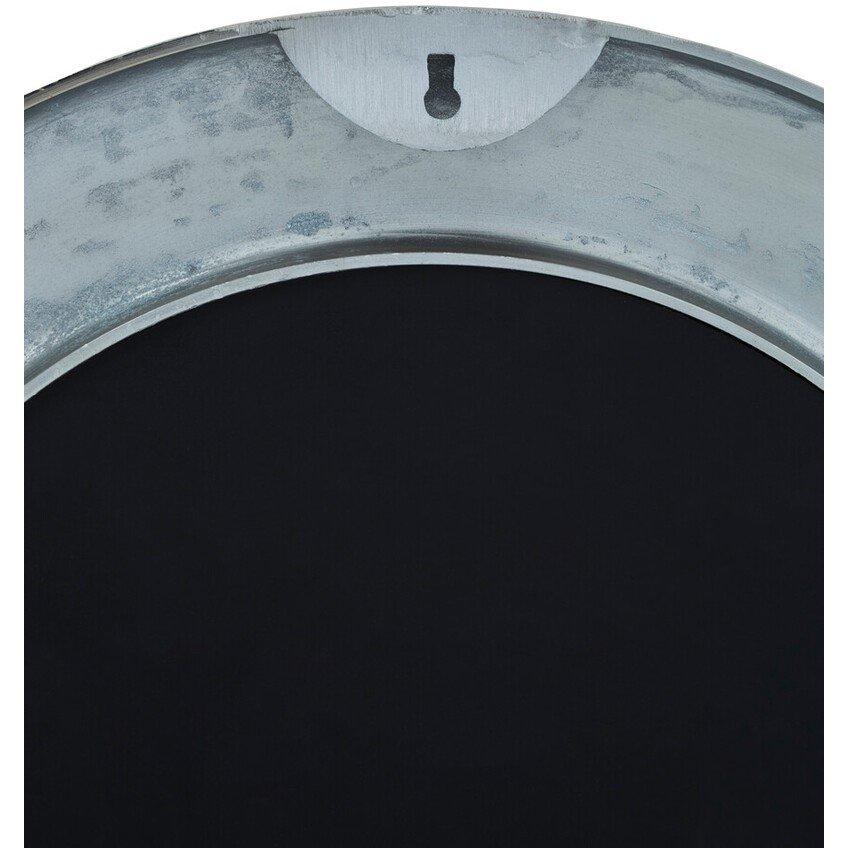 Silver - Fifty Five South - Akola Nickle Finish Round Wall Mirror - 5