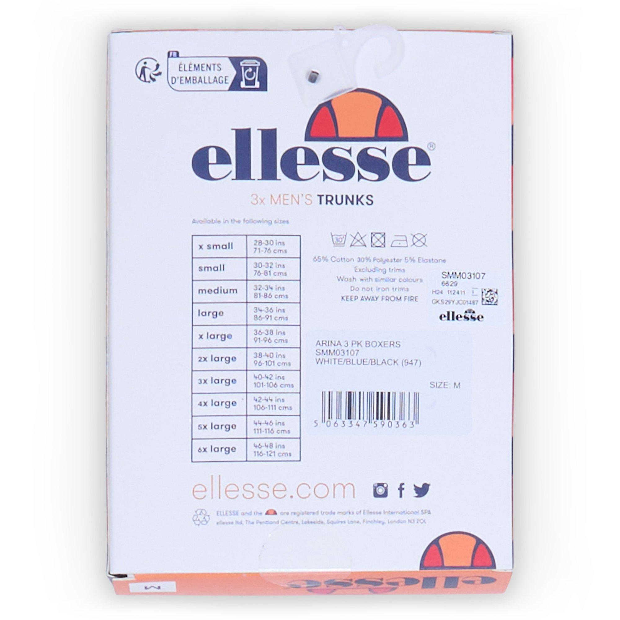 White/Blue/Blck - Ellesse - 3 pk Boxers Sn99 - 2