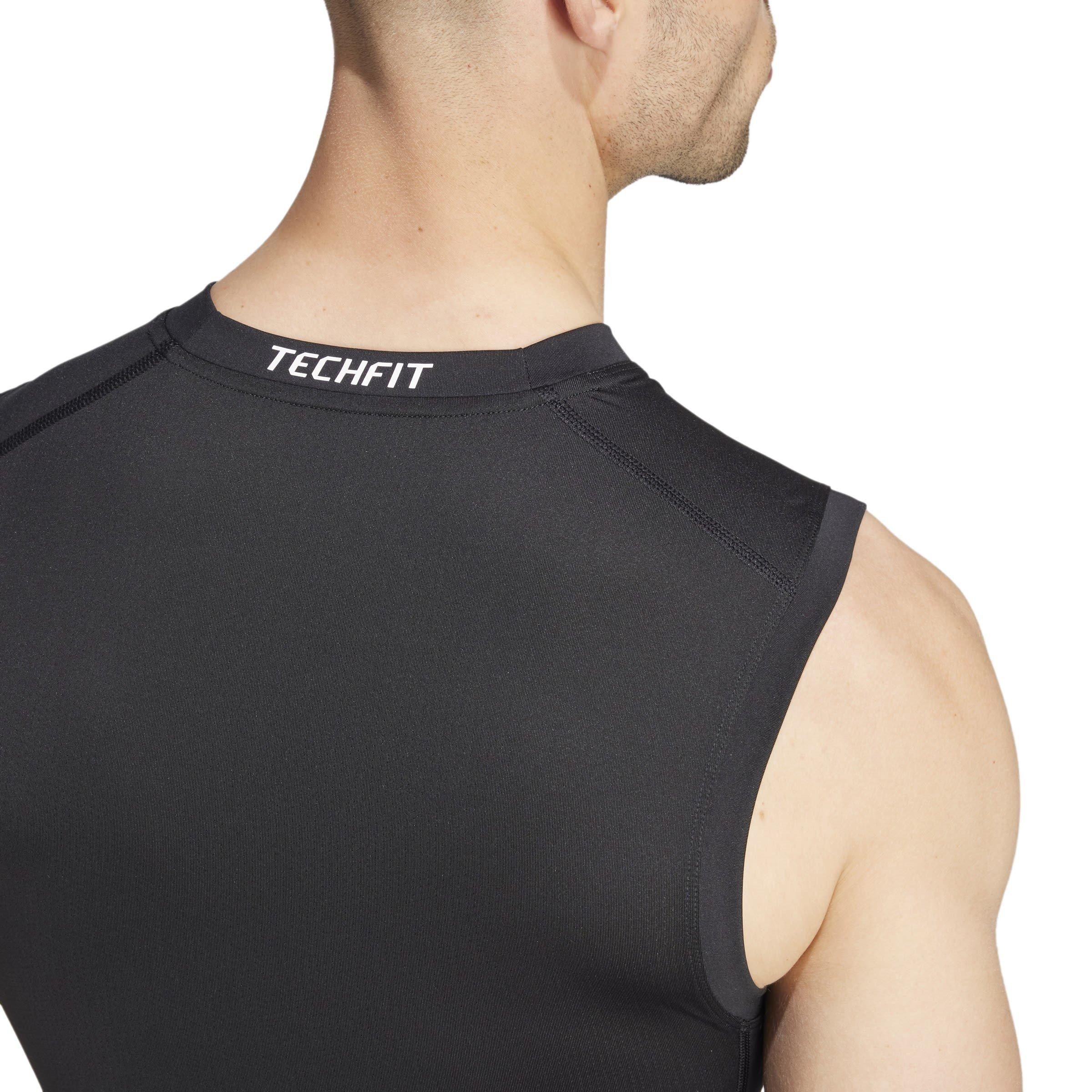 Black - adidas - TECHFIT Compression Training Sleeveless Tank Top Mens - 6