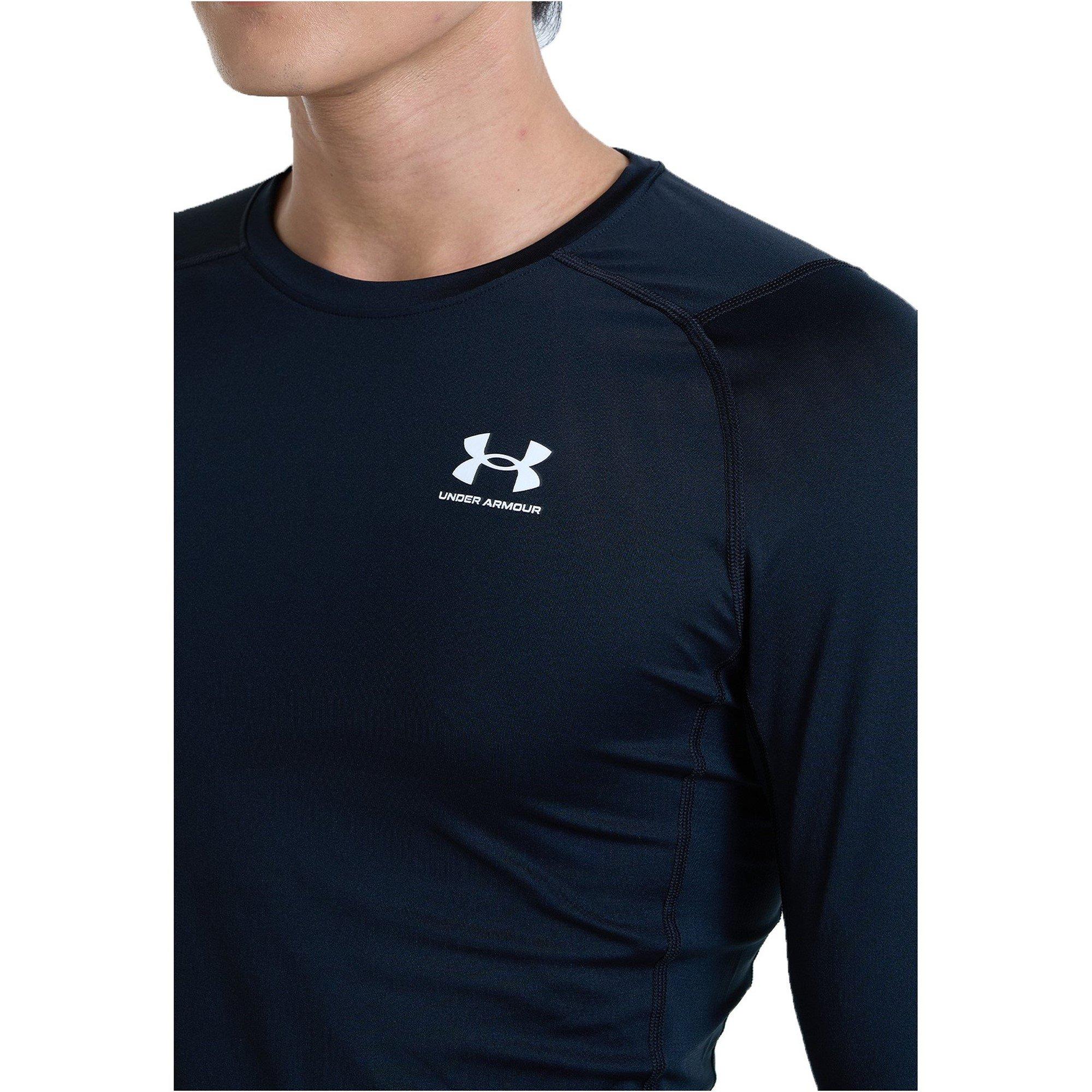 Black/White - Under Armour - Under Heat Gear Mens Base Layer Top - 14