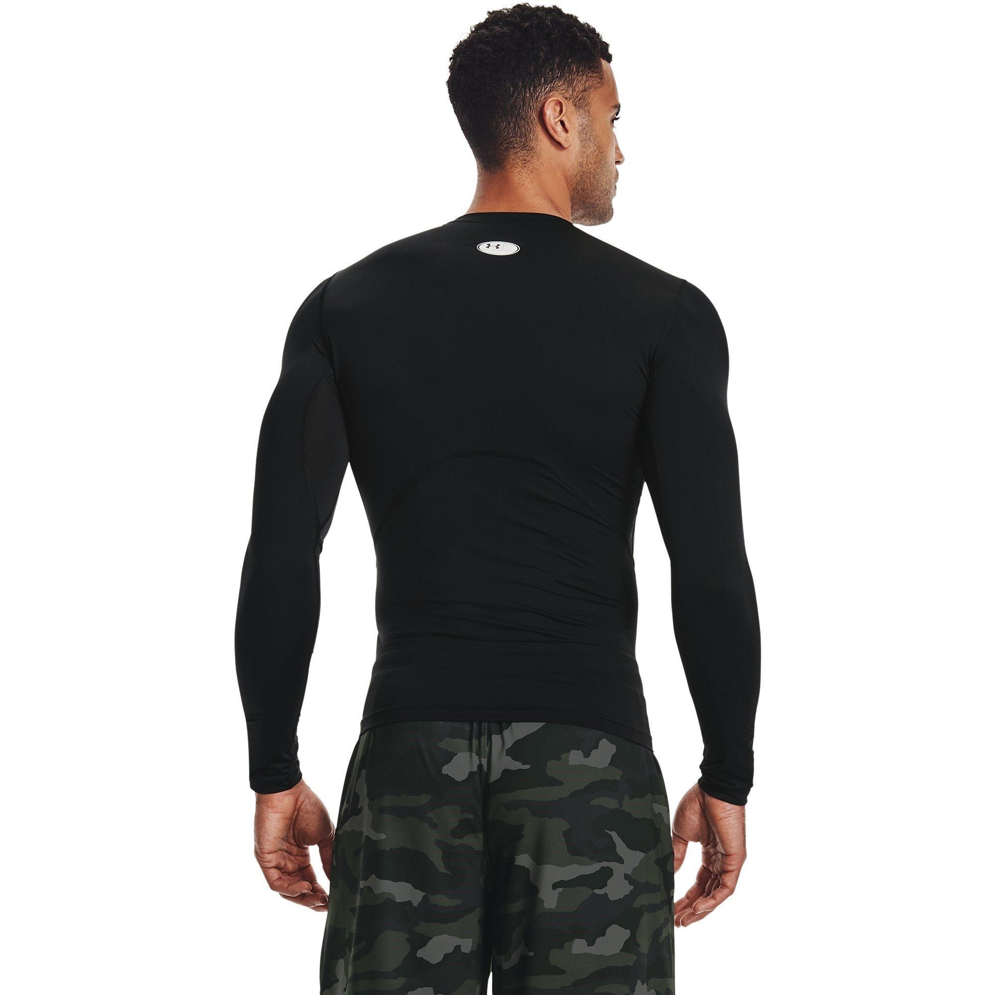 Black/White - Under Armour - Under Heat Gear Mens Base Layer Top - 4