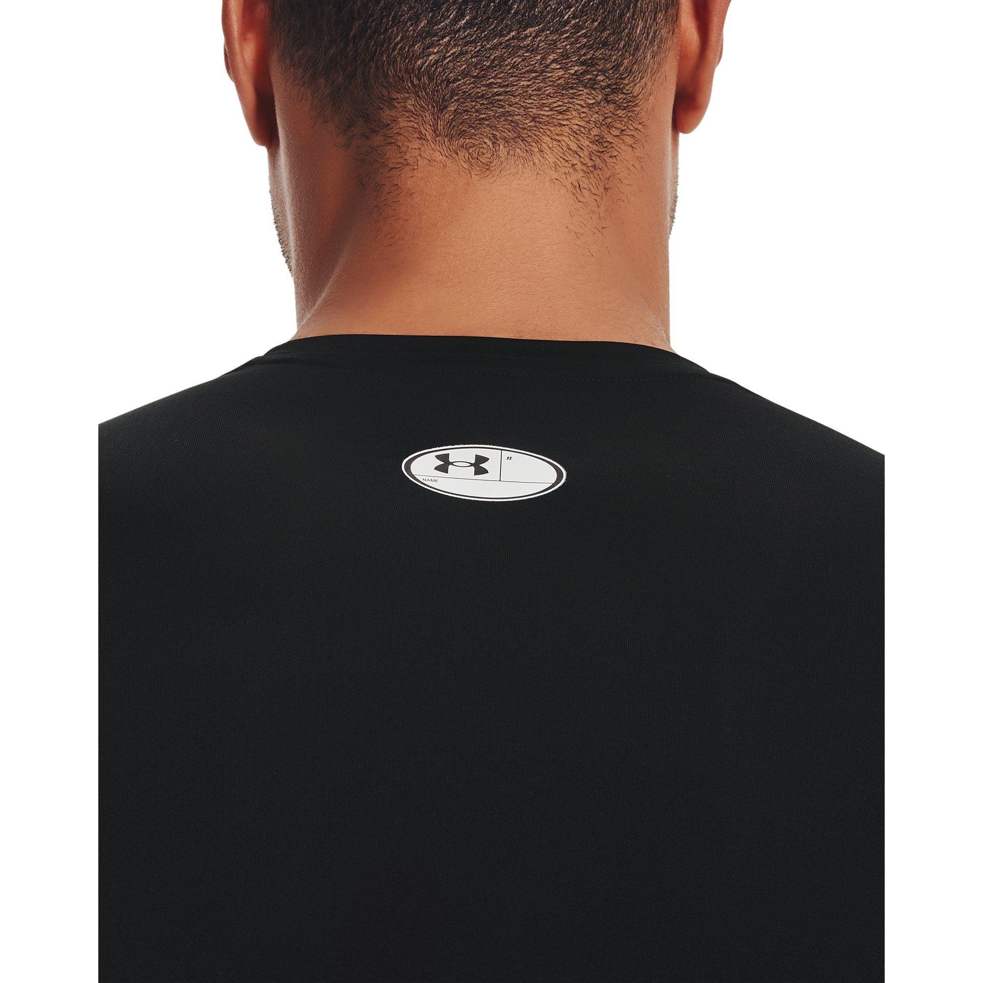 Black/White - Under Armour - Under Heat Gear Mens Base Layer Top - 10