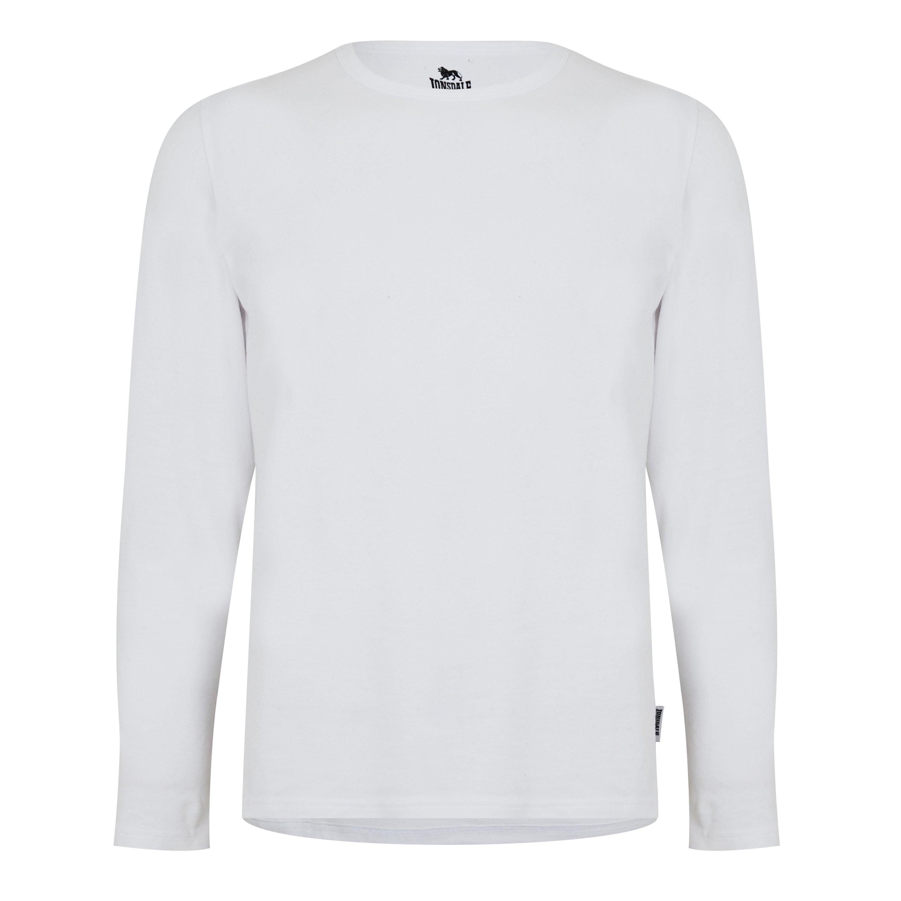 Weiß - Lonsdale - Long Sleeve T Shirt Mens - 1
