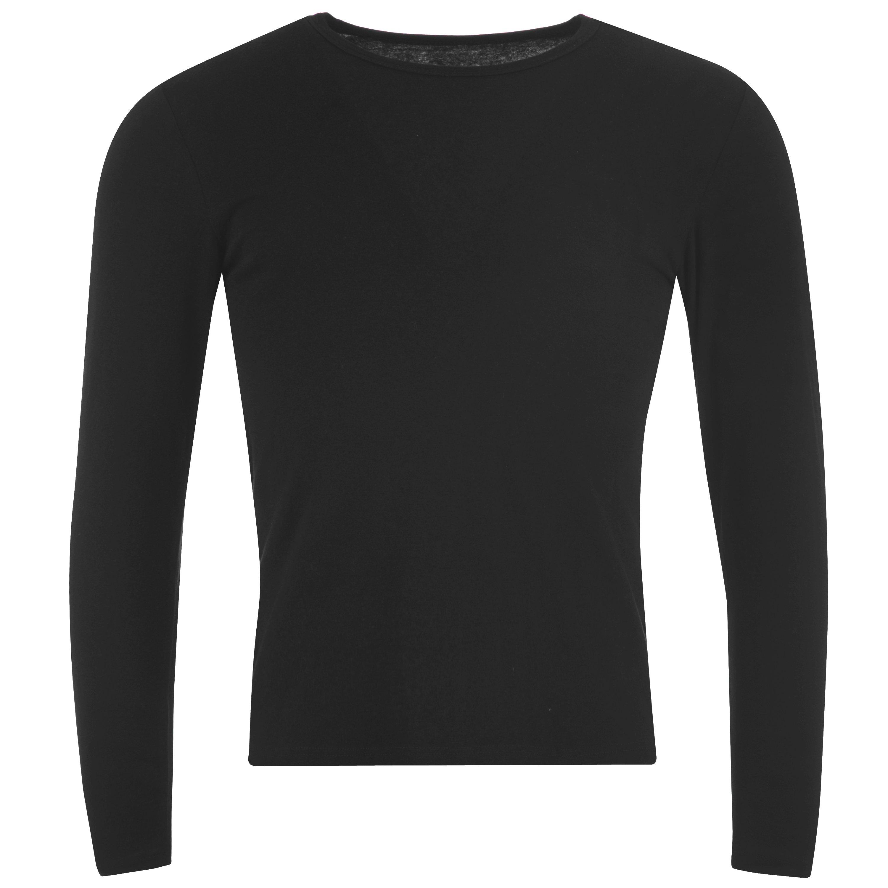 Lonsdale Men's Long Sleeve T Shirt - Black - XX Large