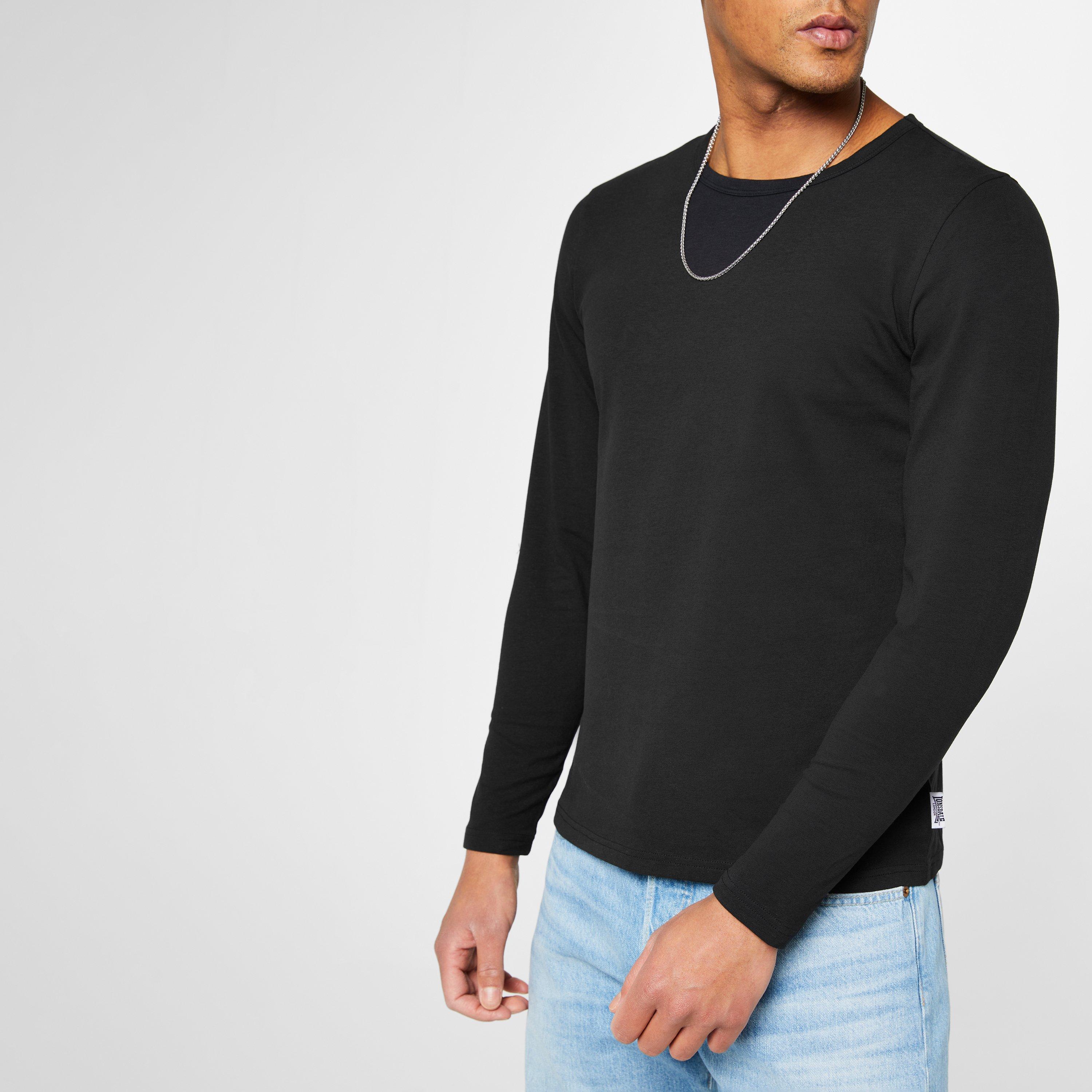 Noir - Lonsdale - Long Sleeve T Shirt Mens - 6