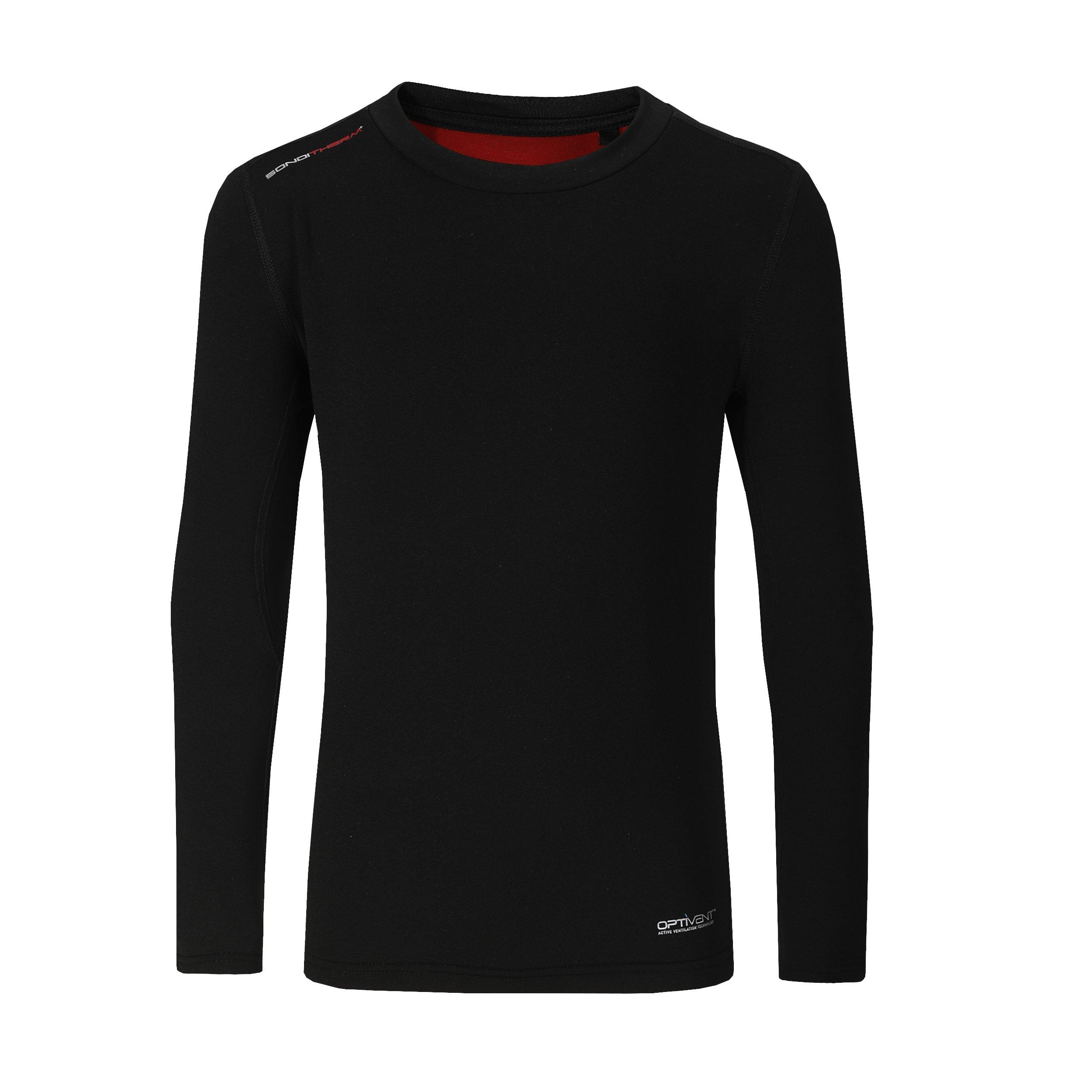 Black - Sondico - S Therm Mock Collar Top Junior Boys - 1