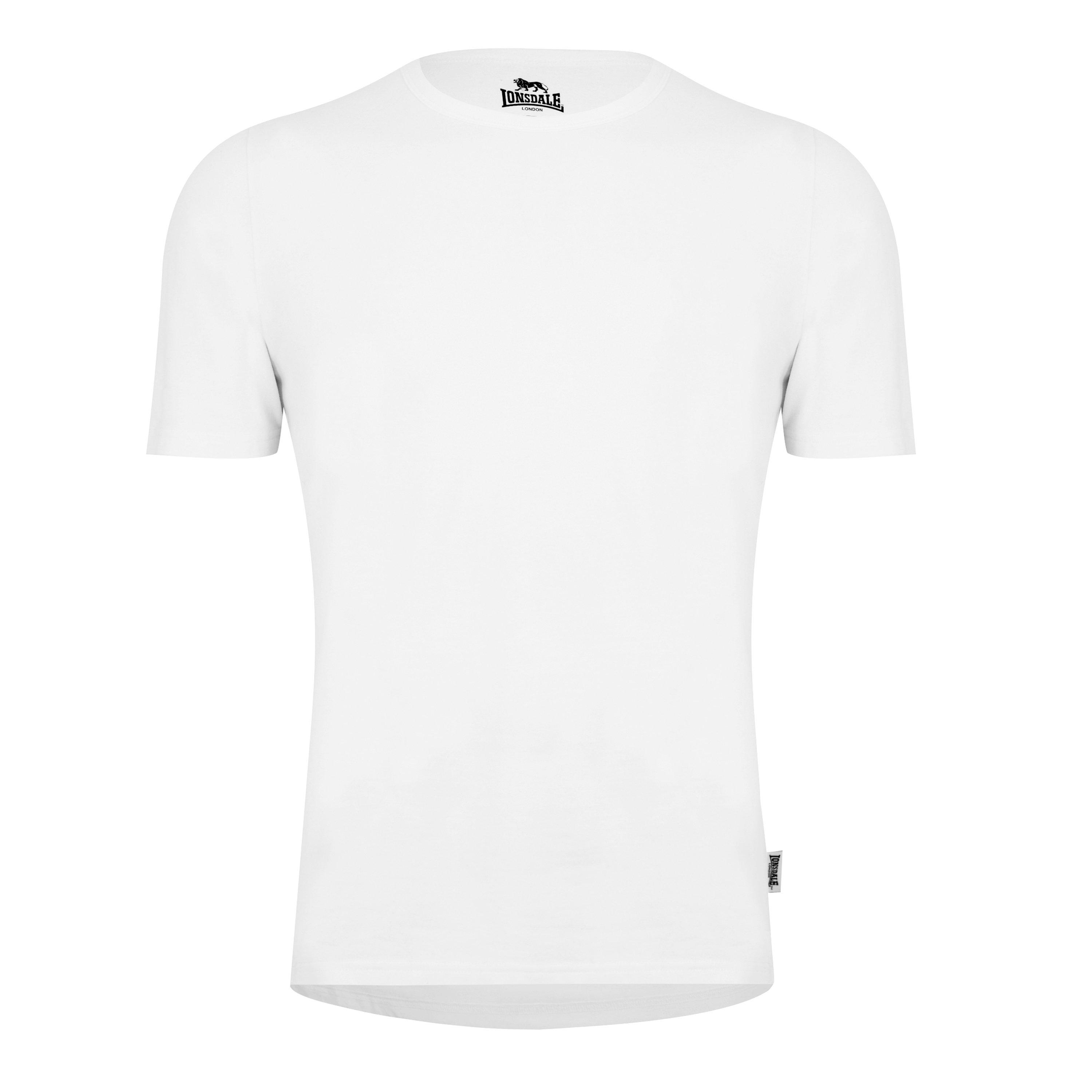 Weiß - Lonsdale - Single T Shirt Mens - 1