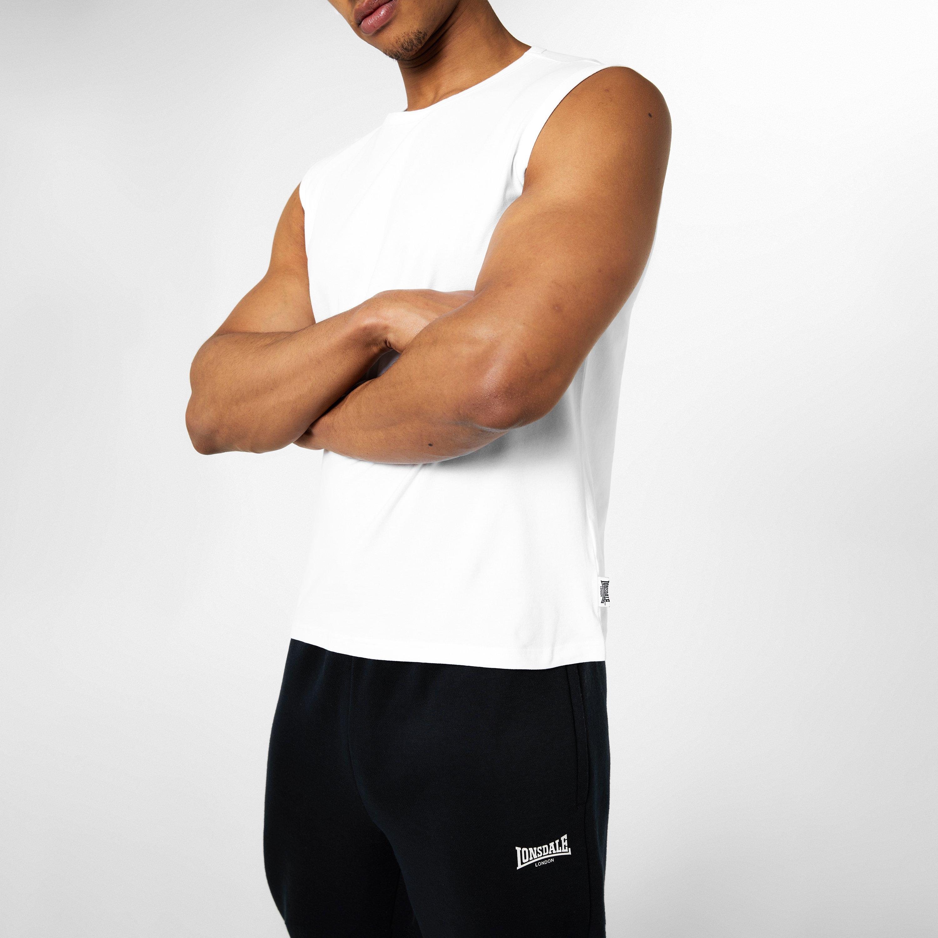 Bijela - Lonsdale - Sleeveless T-Shirt Mens - 6