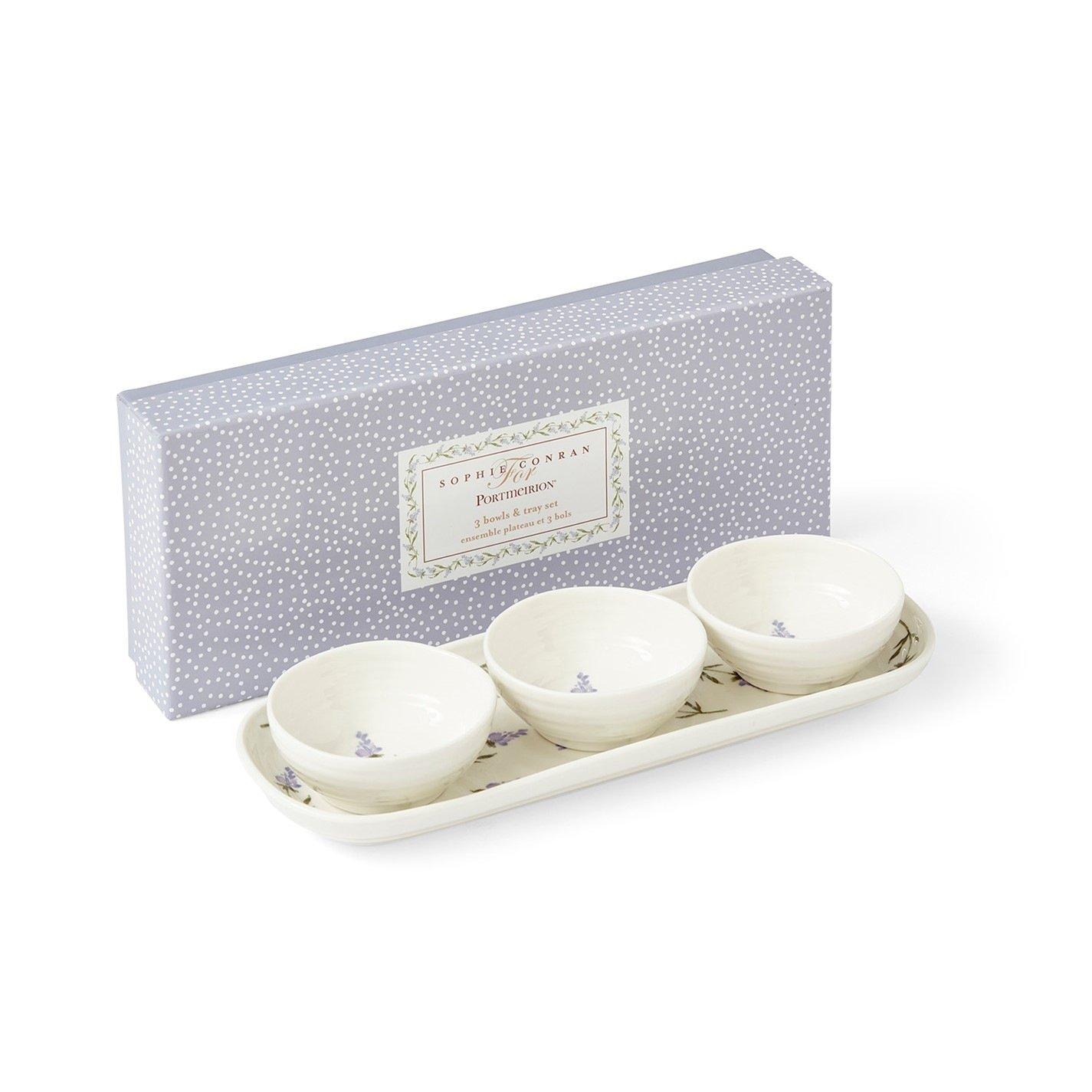 Portmeirion  Sophie Conran Lavandula 3 Bowl & Tray Set - 