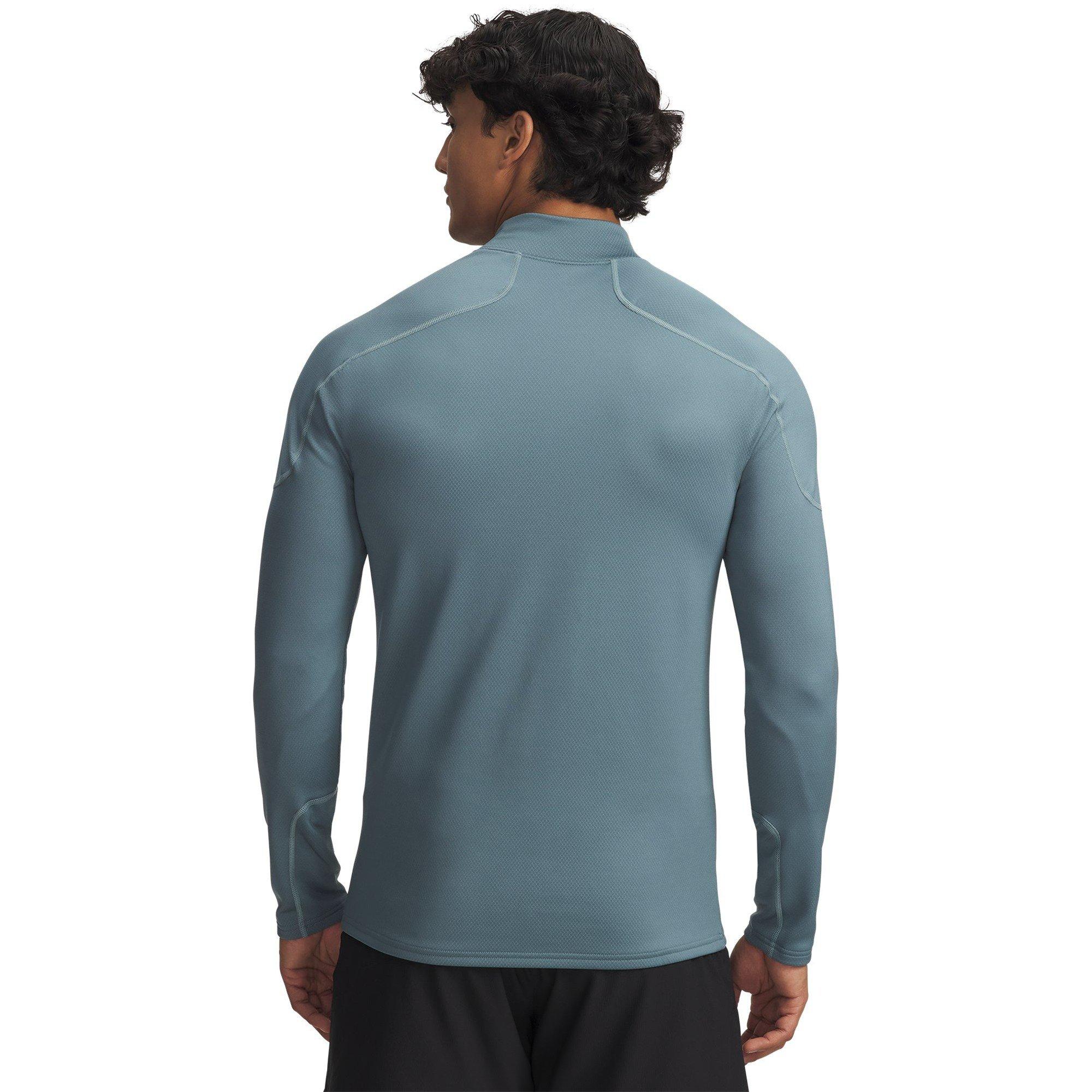 Azul - Under Armour - Men's Cold Weather Grid Long Sleeve Mock Baselayer Top - 2