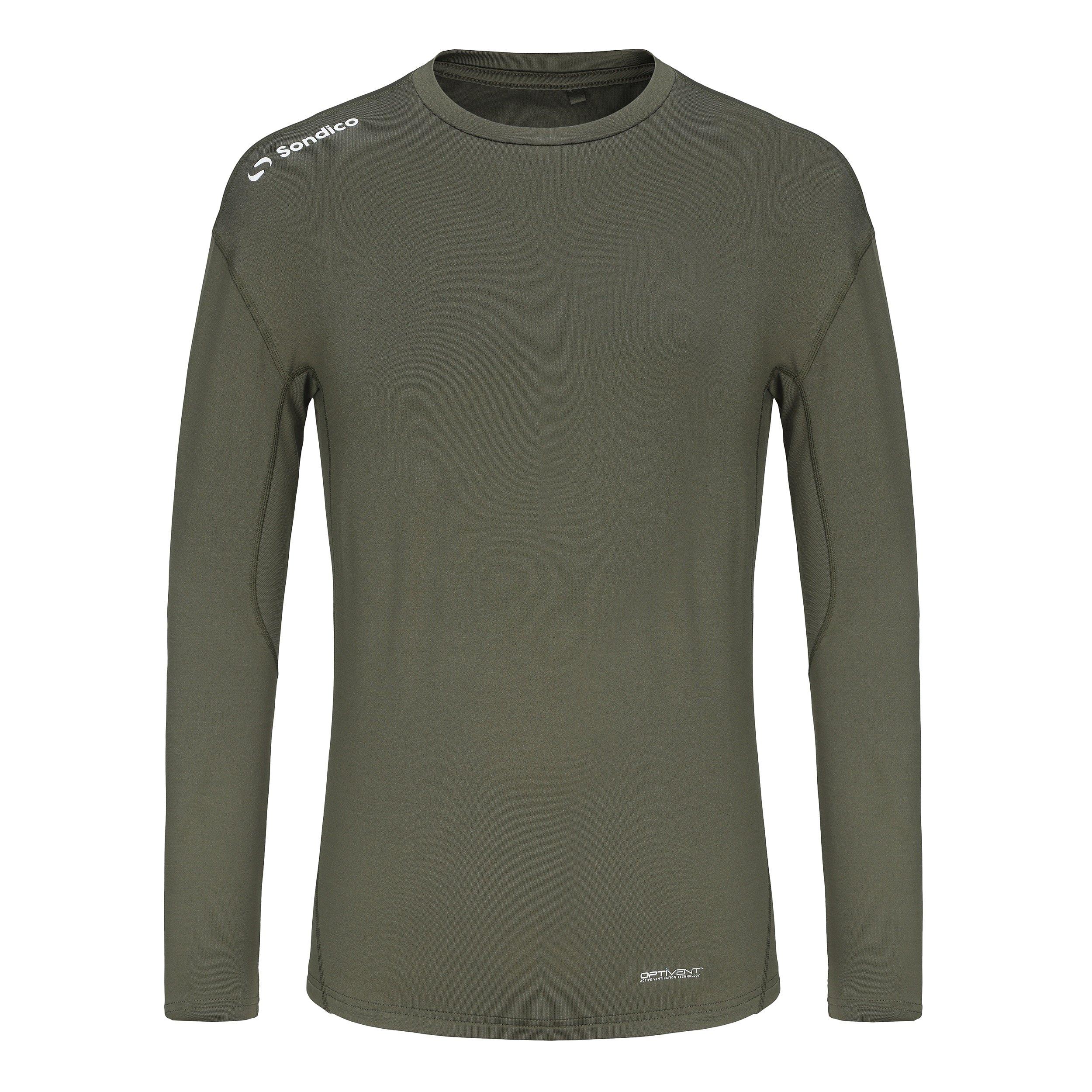 Sondico Men's Core Base Long Sleeve - Olive - 2XL