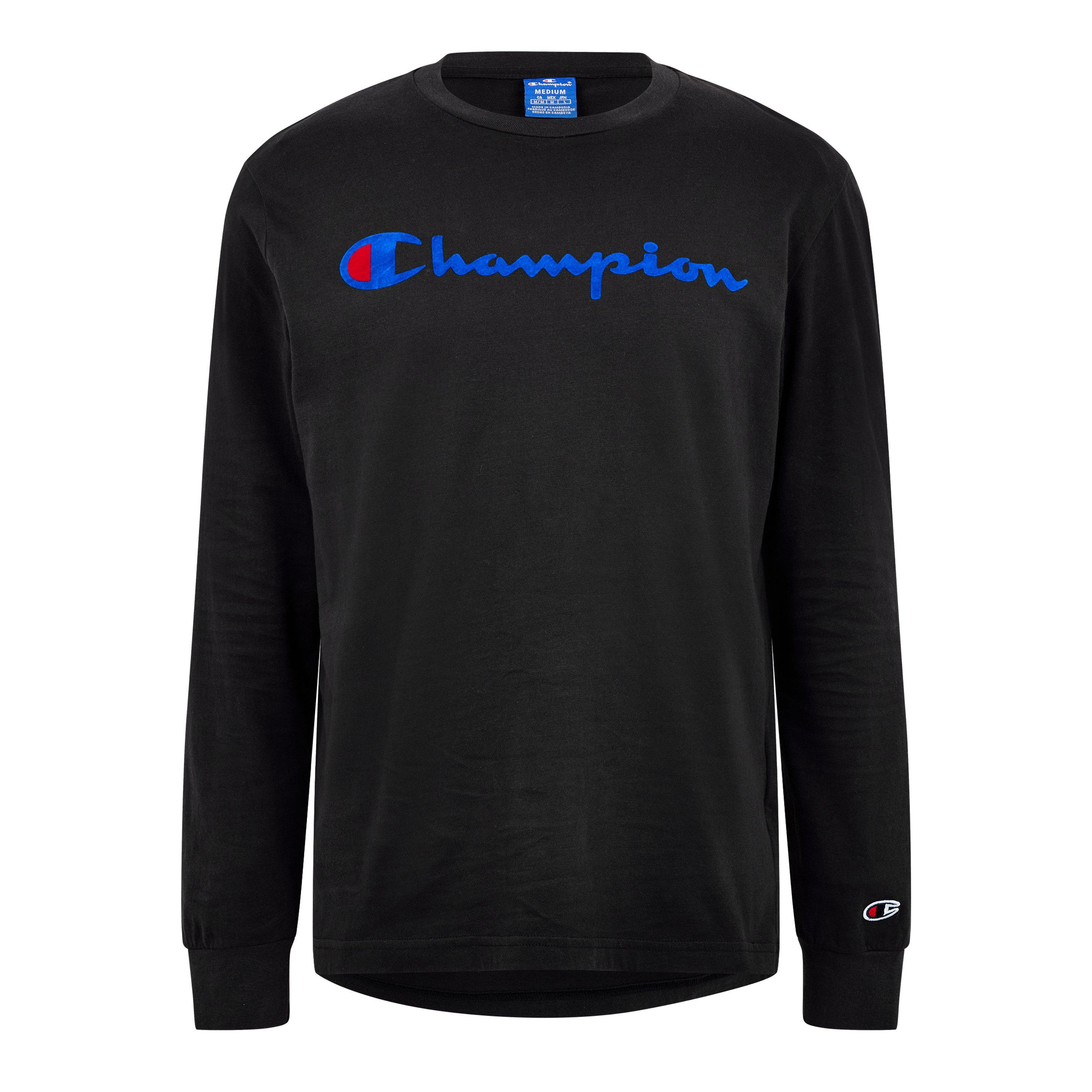 Schwarz - Champion - Long Sleeve Tee - 1