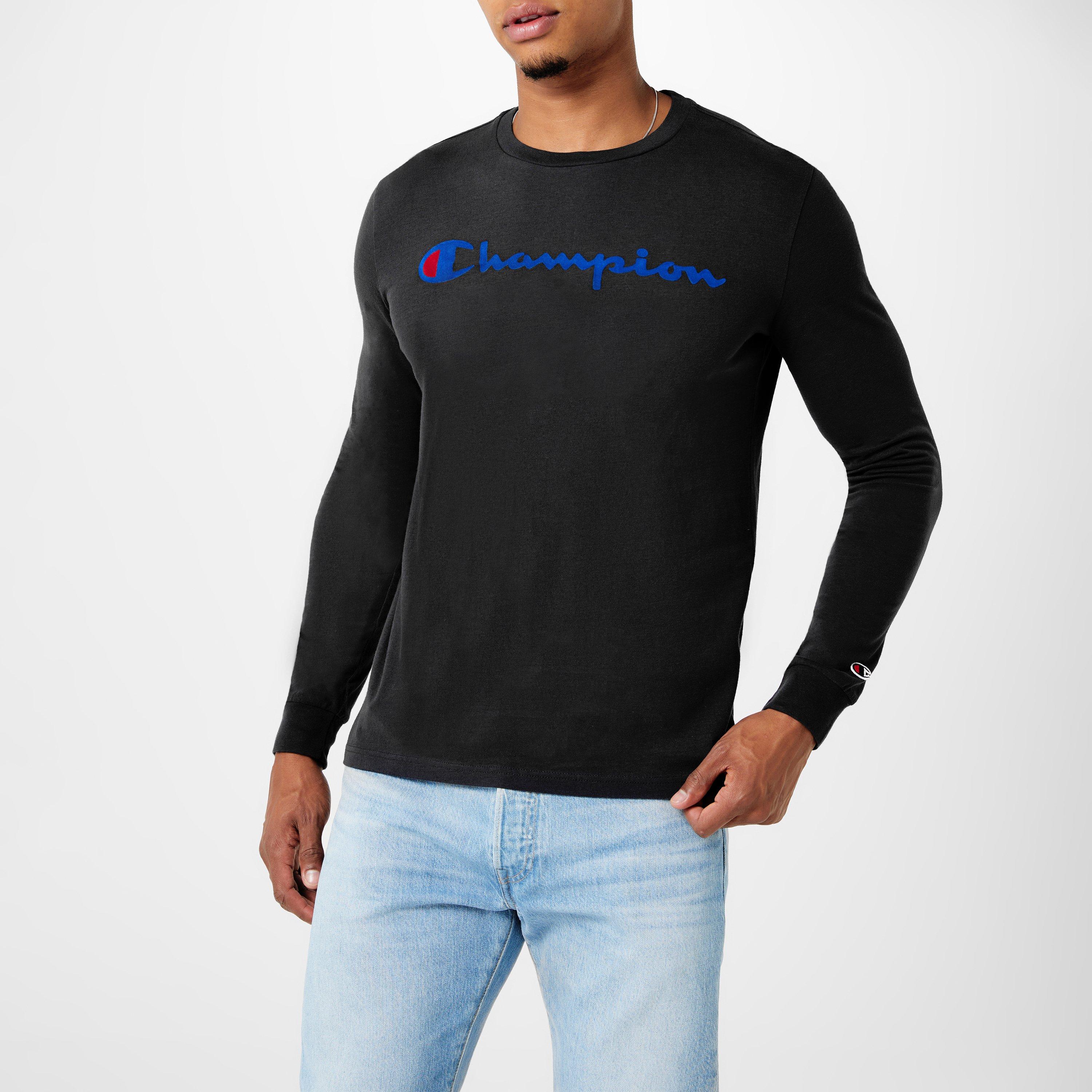 Schwarz - Champion - Long Sleeve Tee - 4