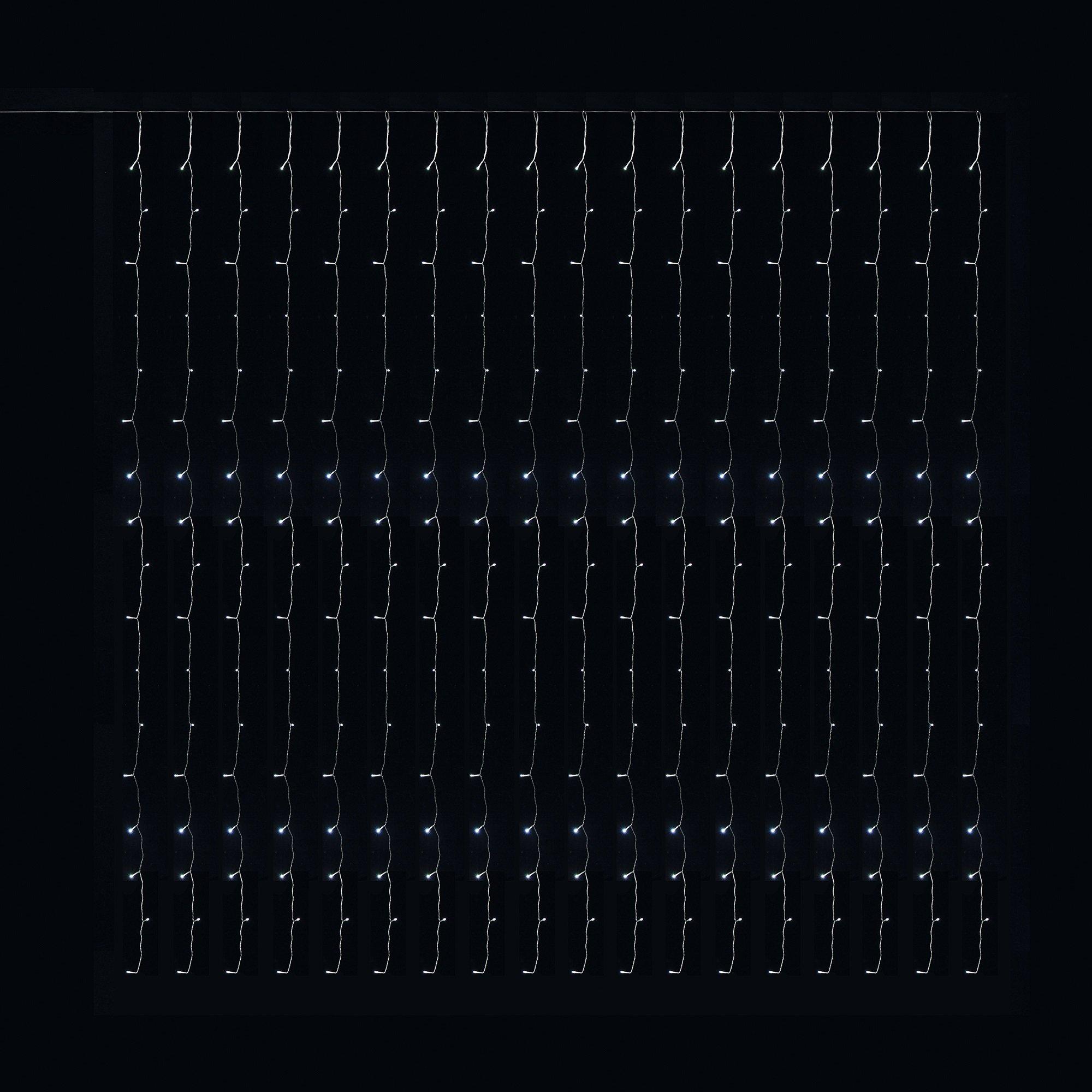 Ice White - Snowtime - 3m Square Multi-Function LED Curtain Light