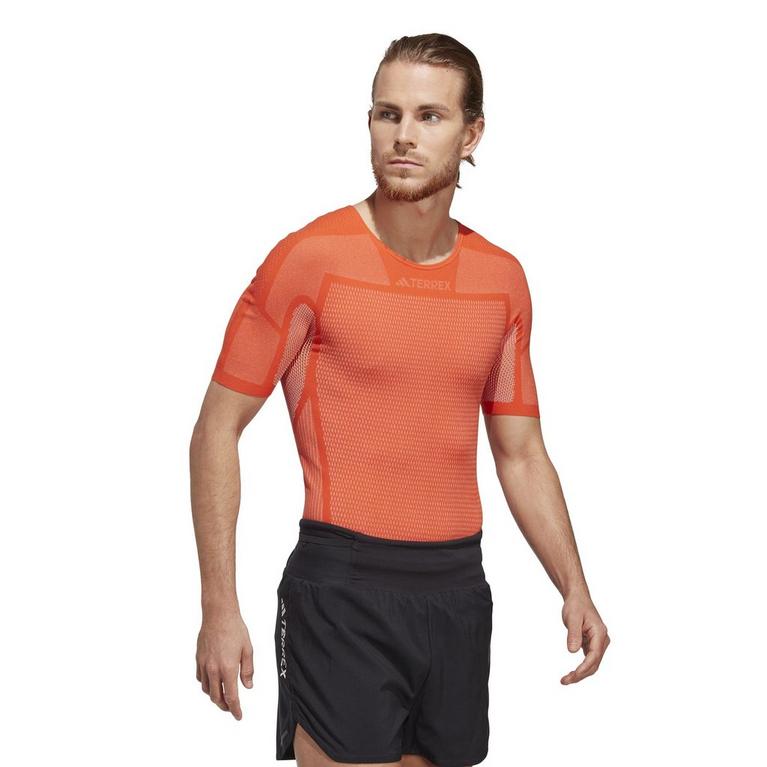 Orange Impact - adidas - Drynamo Short Sleeve Tall T-Shirt Mens - 4