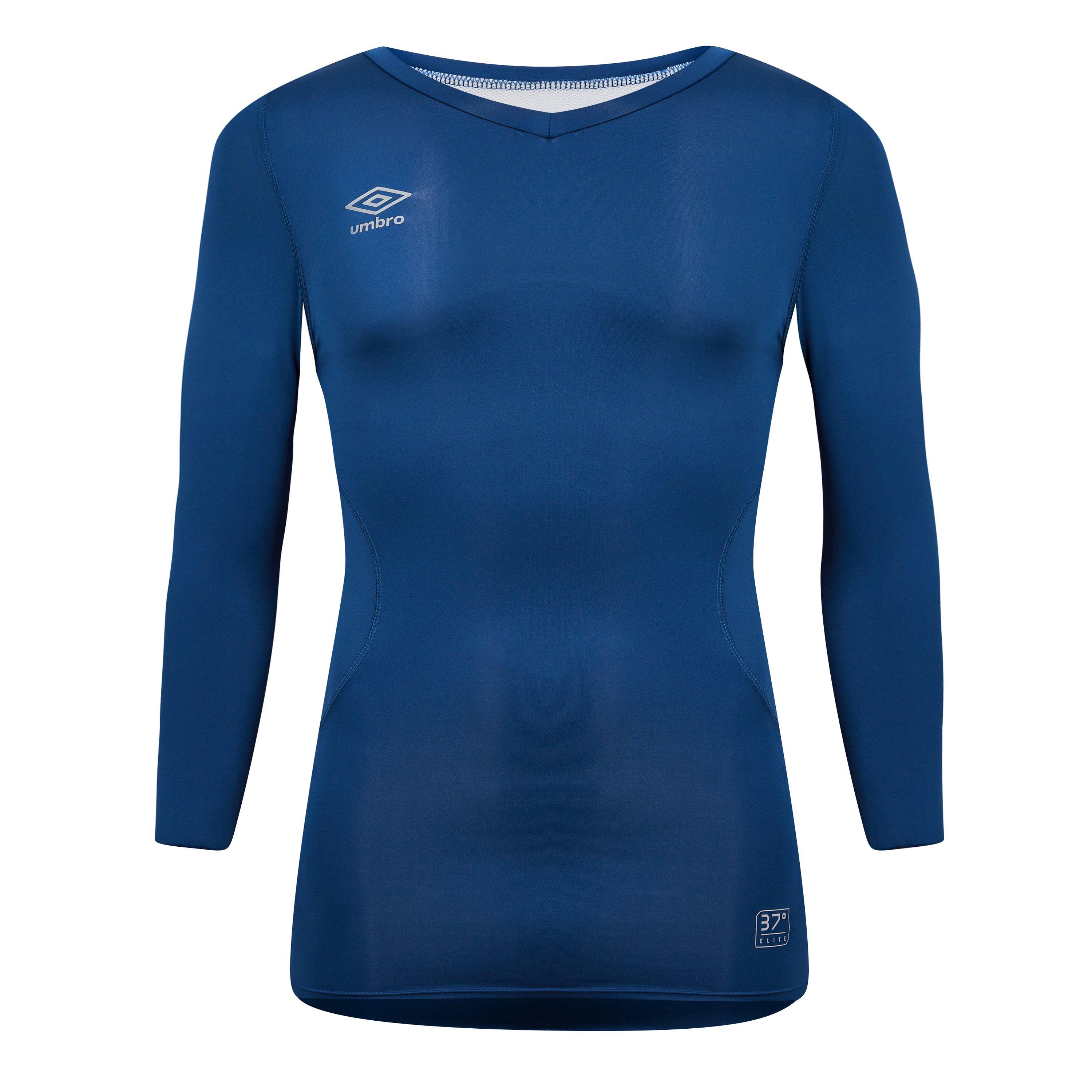 TW Navy - Umbro - V neck Long Sleeve Baselayer Top Mens - 1
