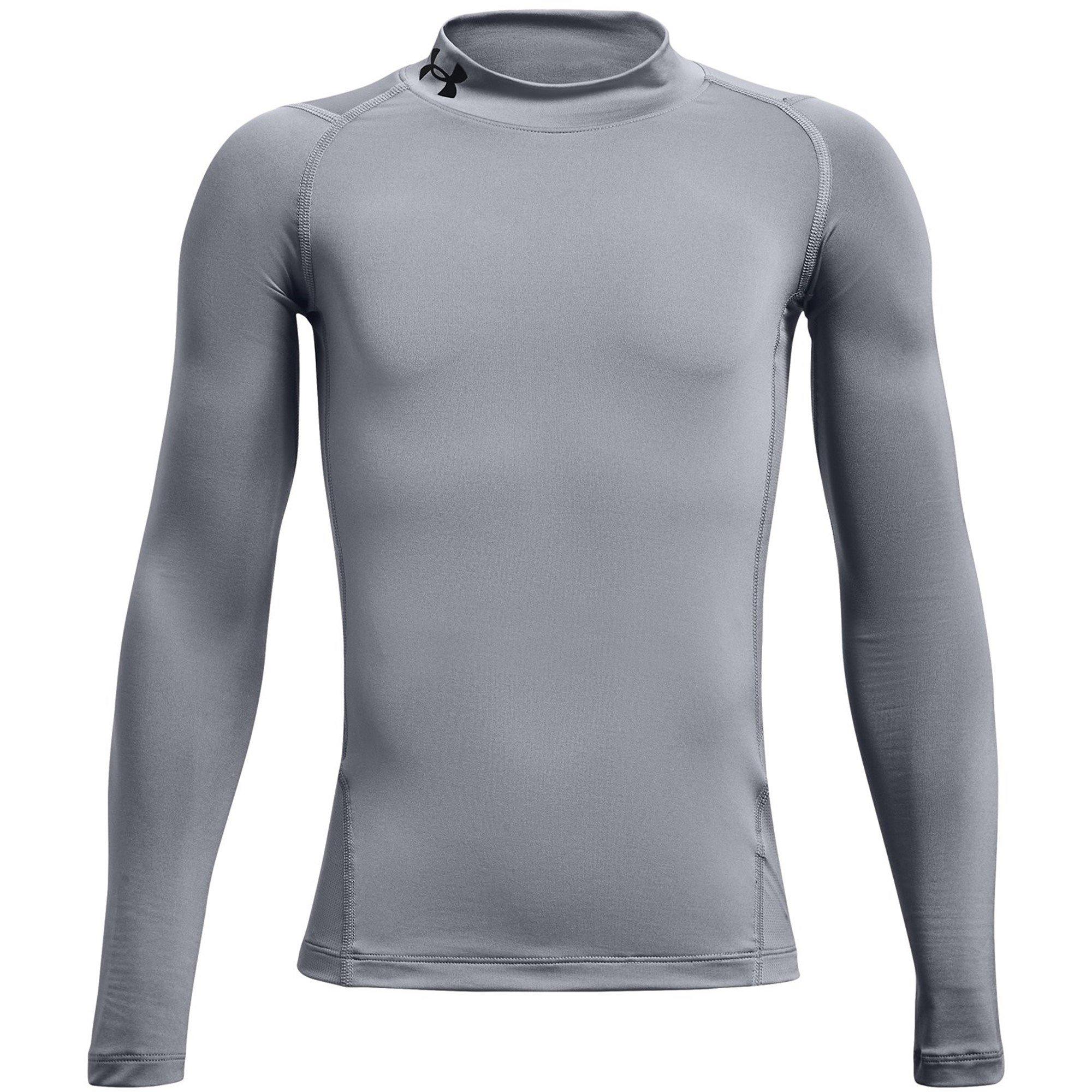 Under Armour Boys Heatgear® Mock Long Sleeve - Grey - 13 Years (XL)