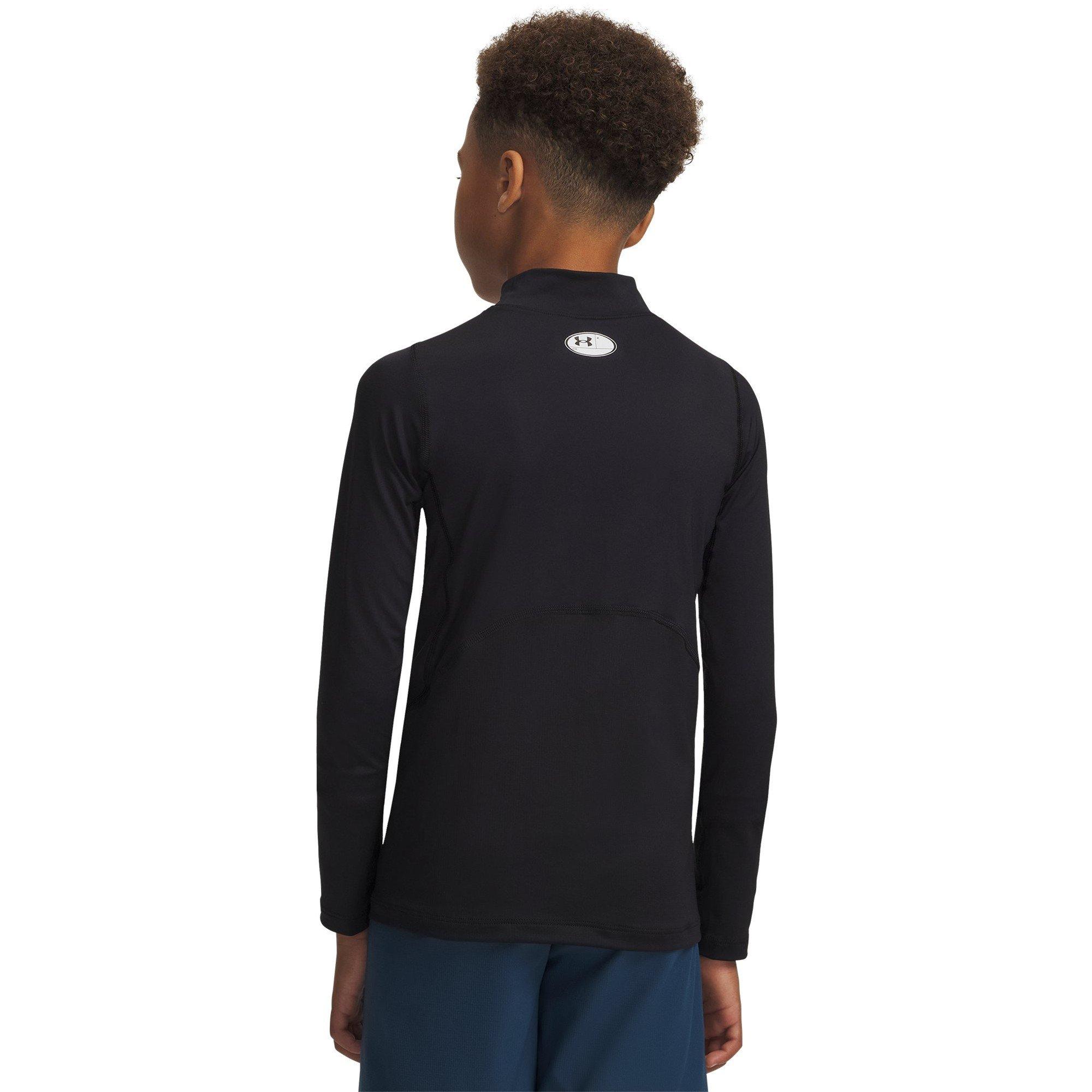 Schwarz - Under Armour - Armour HeatGear® Mock Long Sleeve Boys - 4