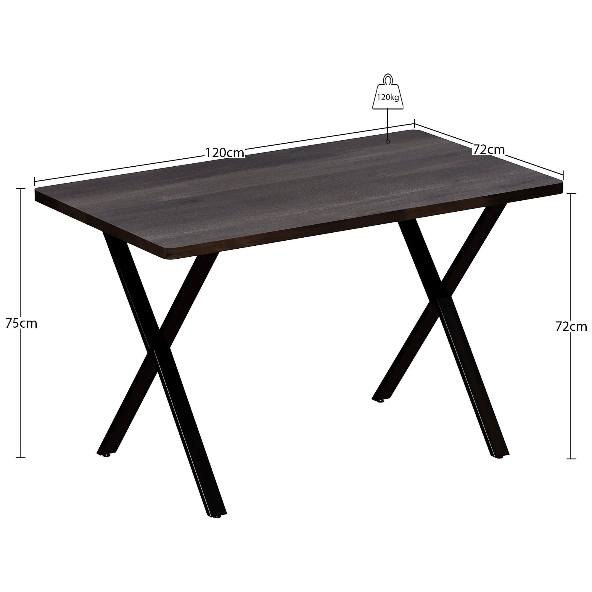 Walnut - Lassic - Vida Designs Gaming Desk With X Shape Legs - 2