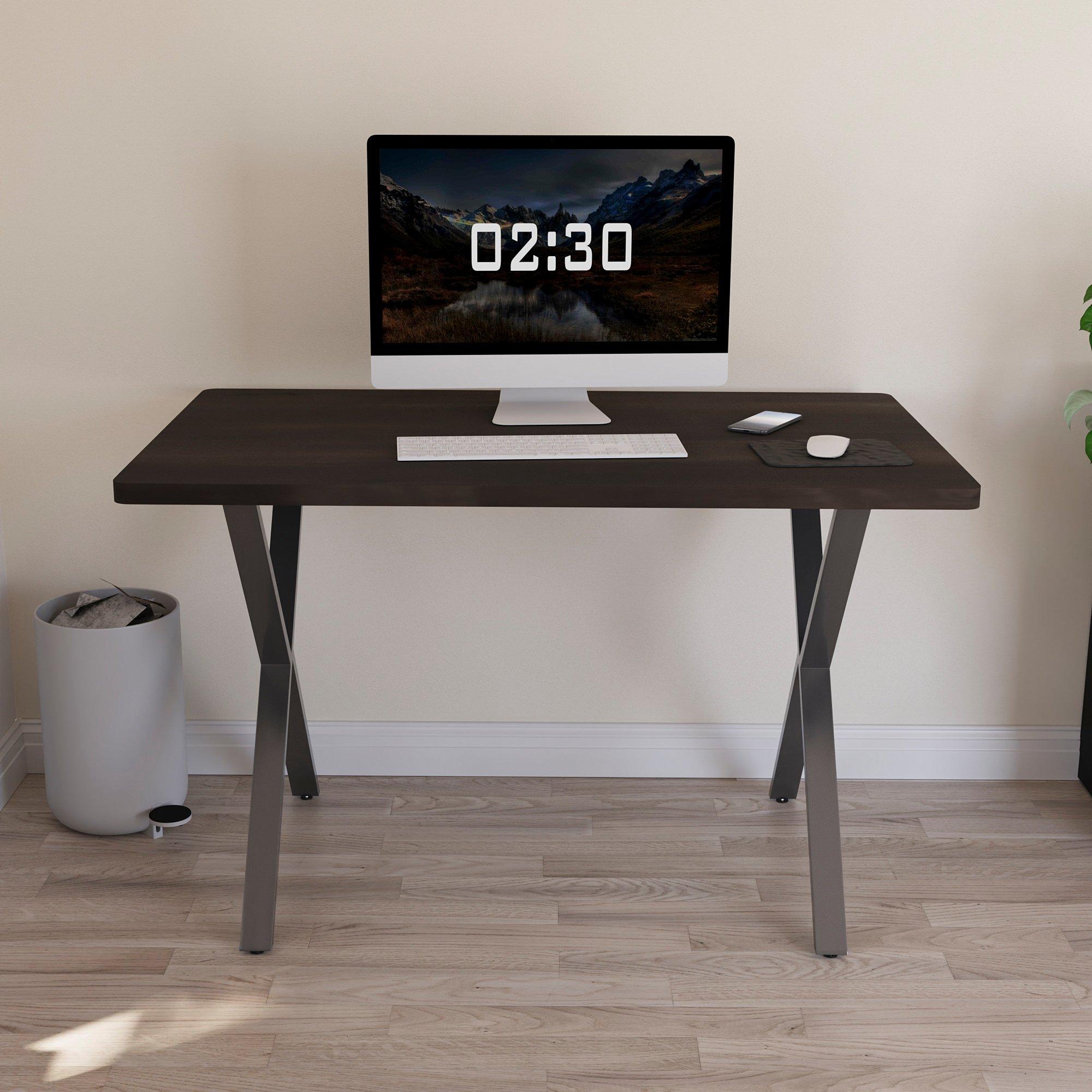 Walnut - Lassic - Vida Designs Gaming Desk With X Shape Legs - 4