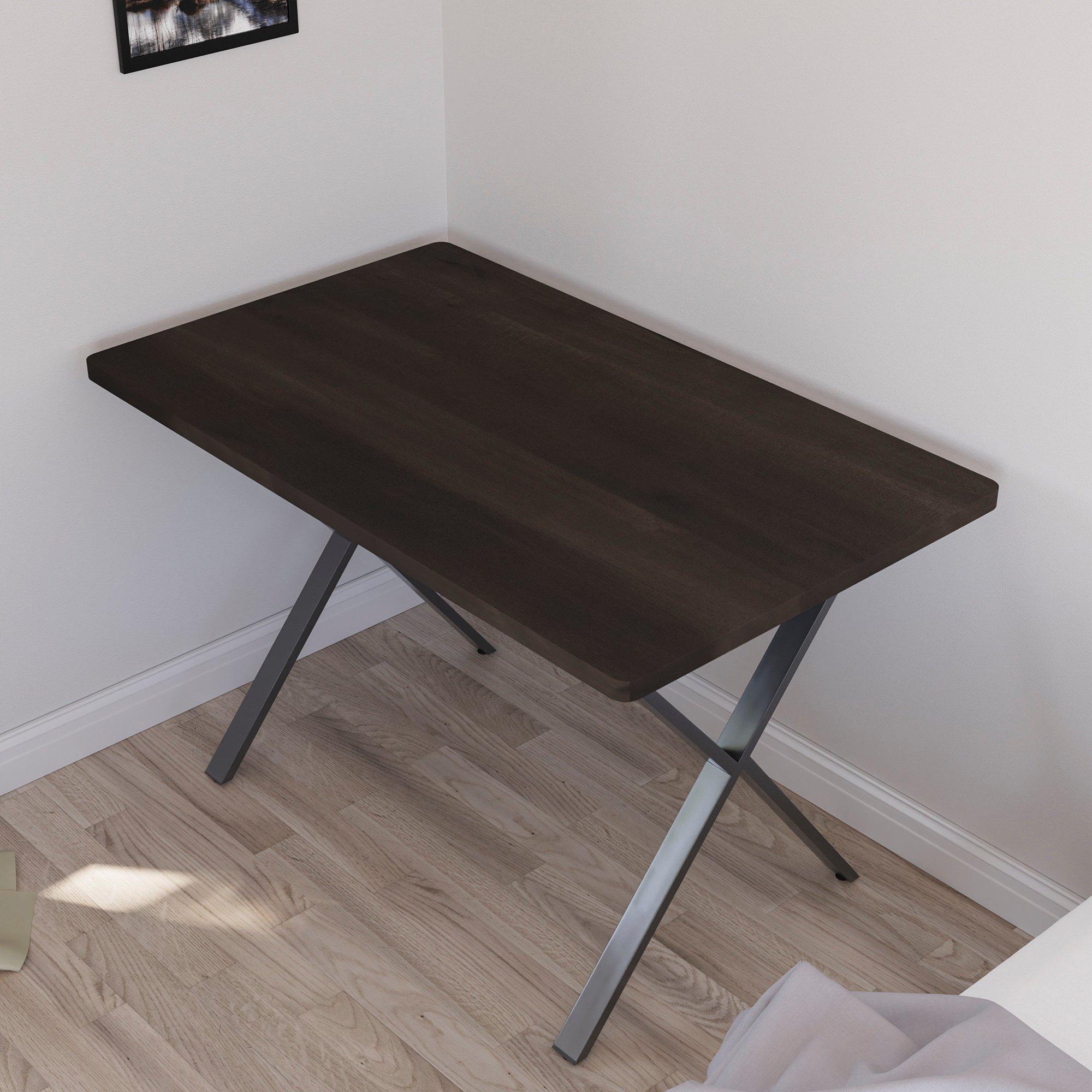Walnut - Lassic - Vida Designs Gaming Desk With X Shape Legs - 6
