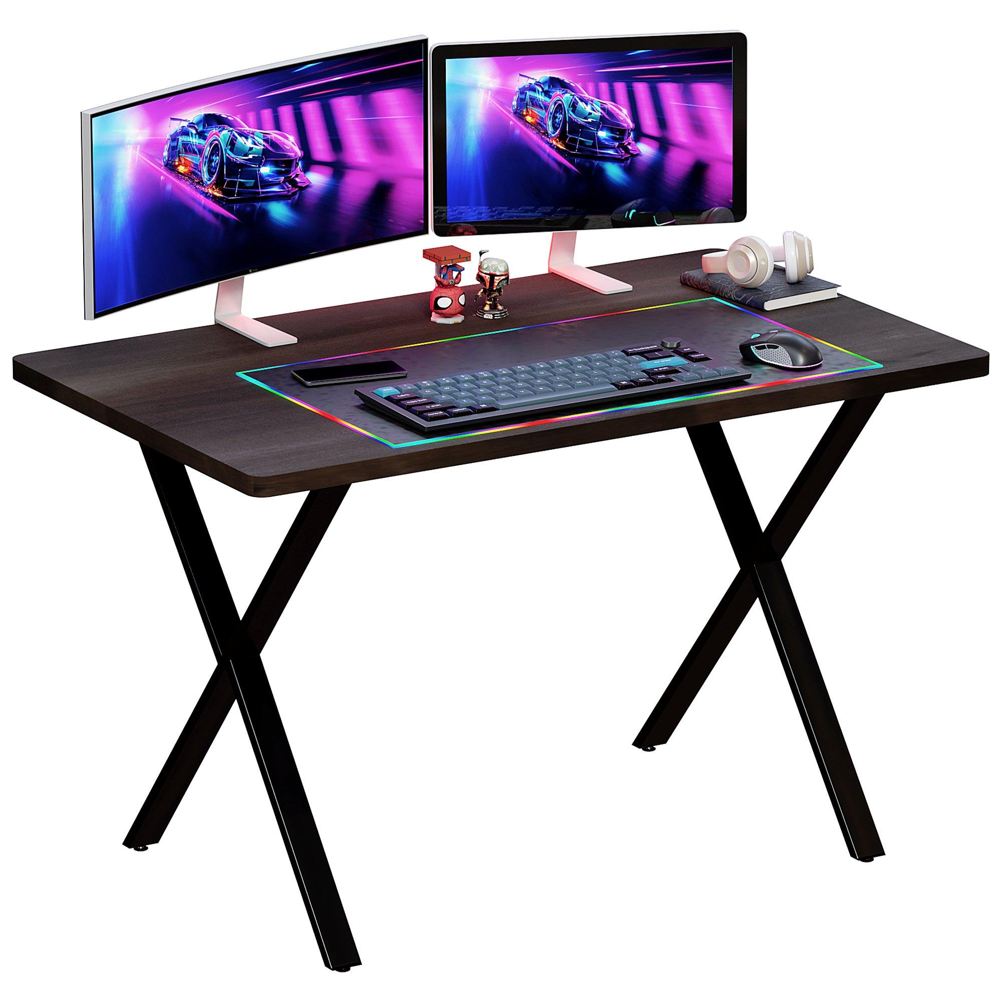 Walnut - Lassic - Vida Designs Gaming Desk With X Shape Legs - 7