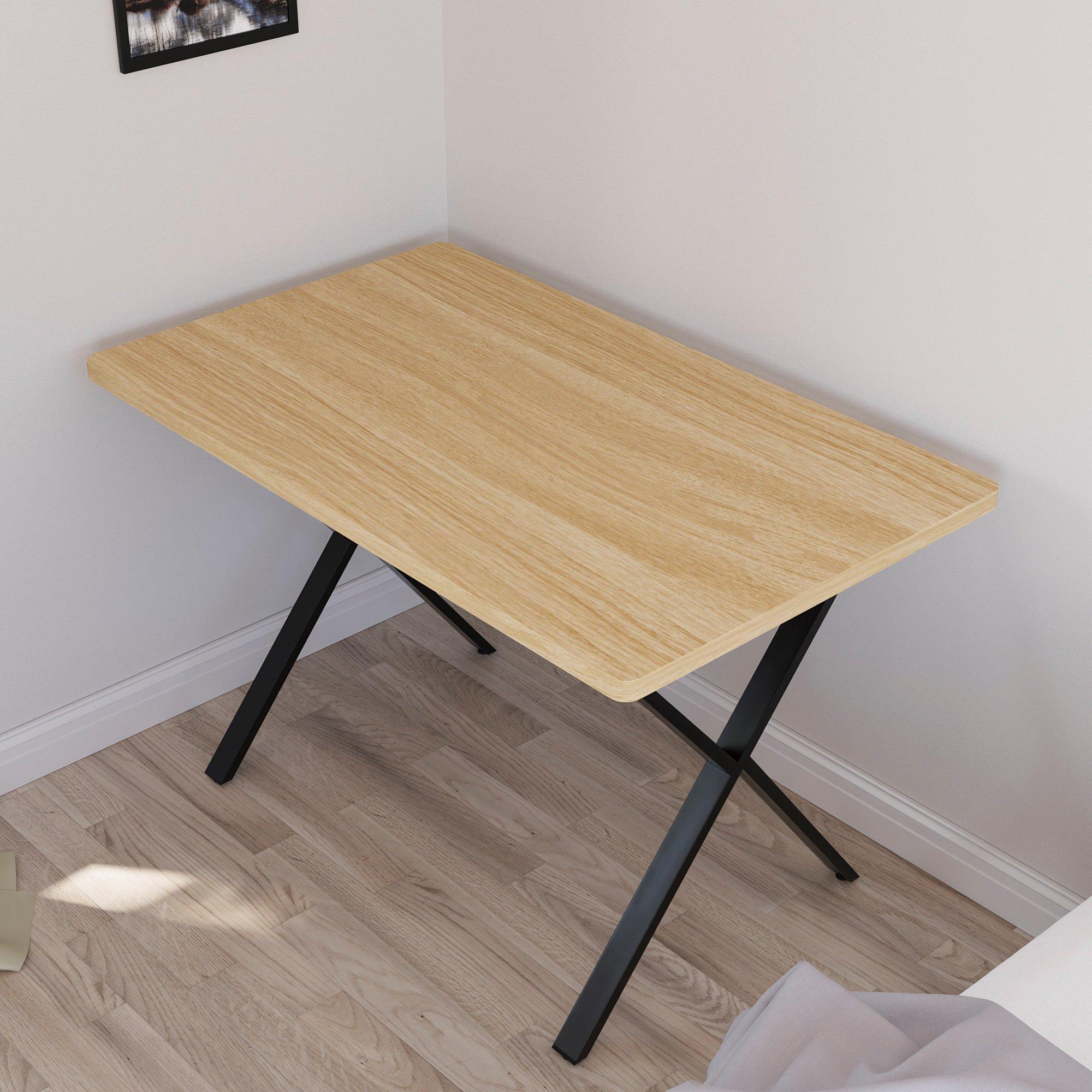 Oak - Lassic - Vida Designs Gaming Desk With X Shape Legs - 6