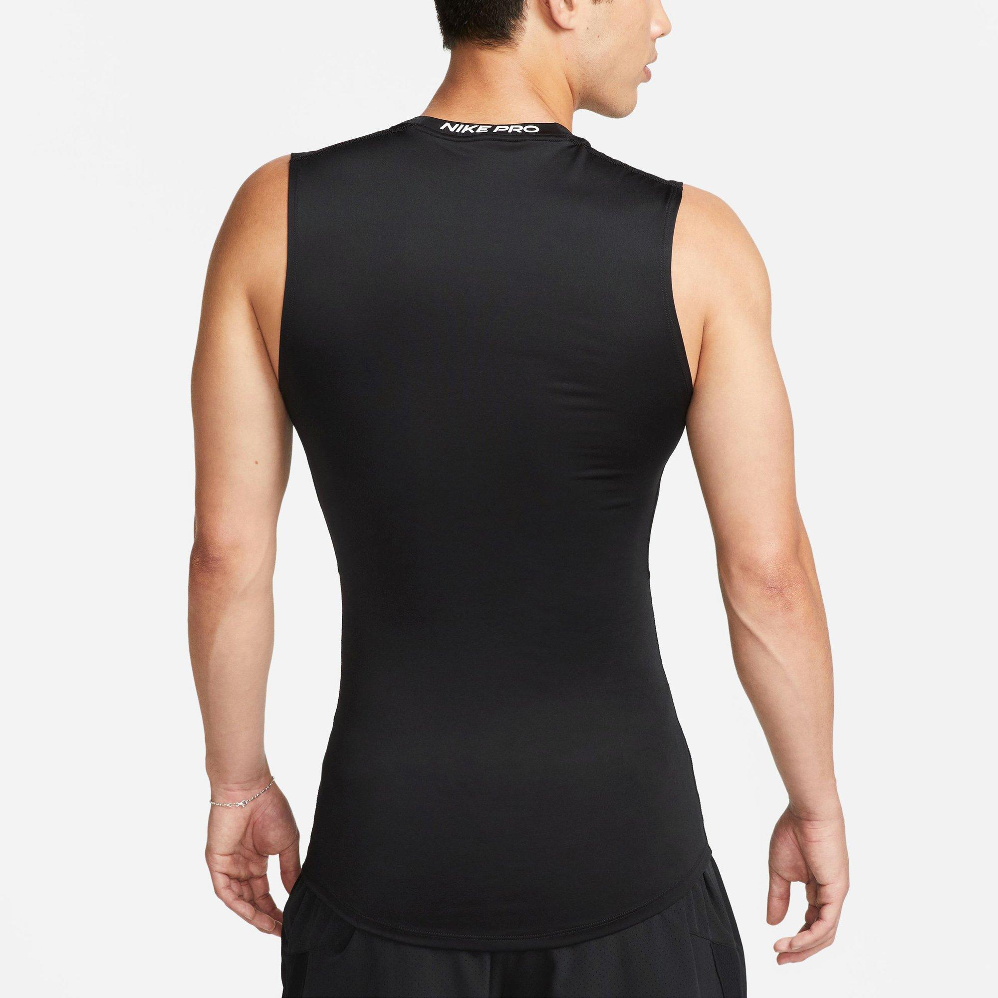 Black/White - Nike - Pro Dri FIT Mens Sleeveless Perfromance Top - 2