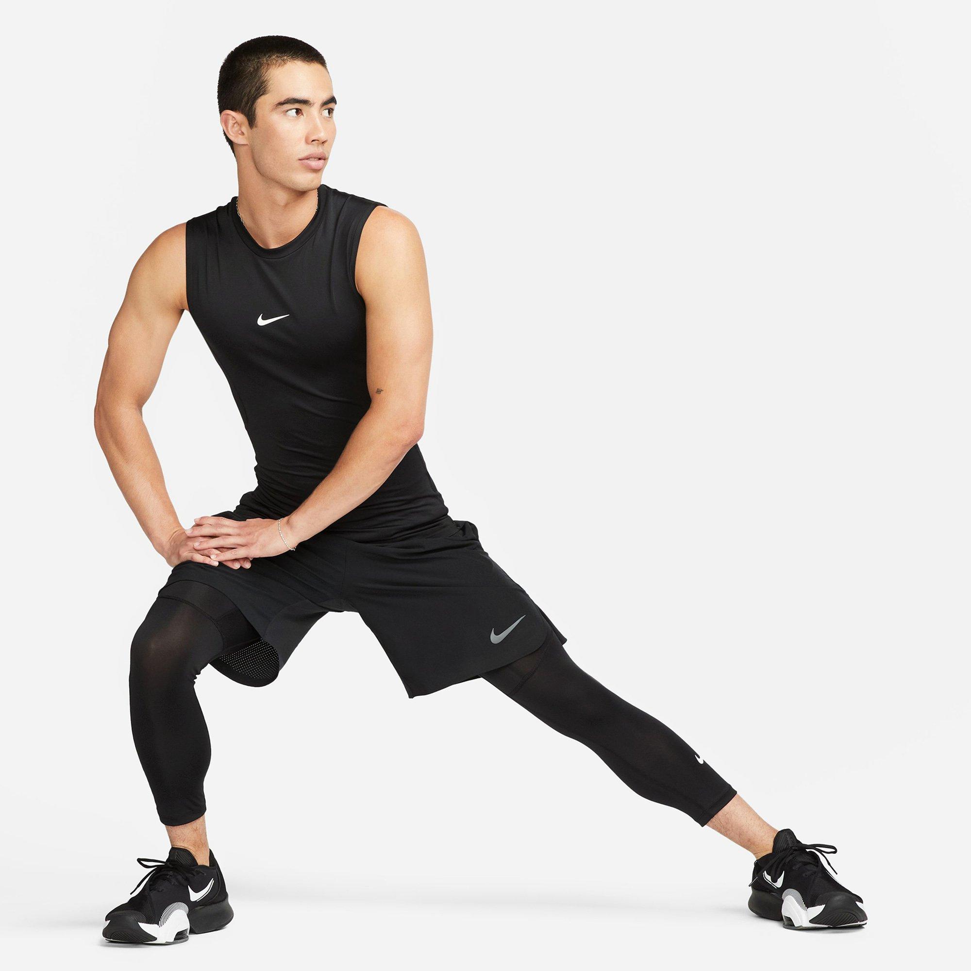 Black/White - Nike - Pro Dri FIT Mens Sleeveless Perfromance Top - 6