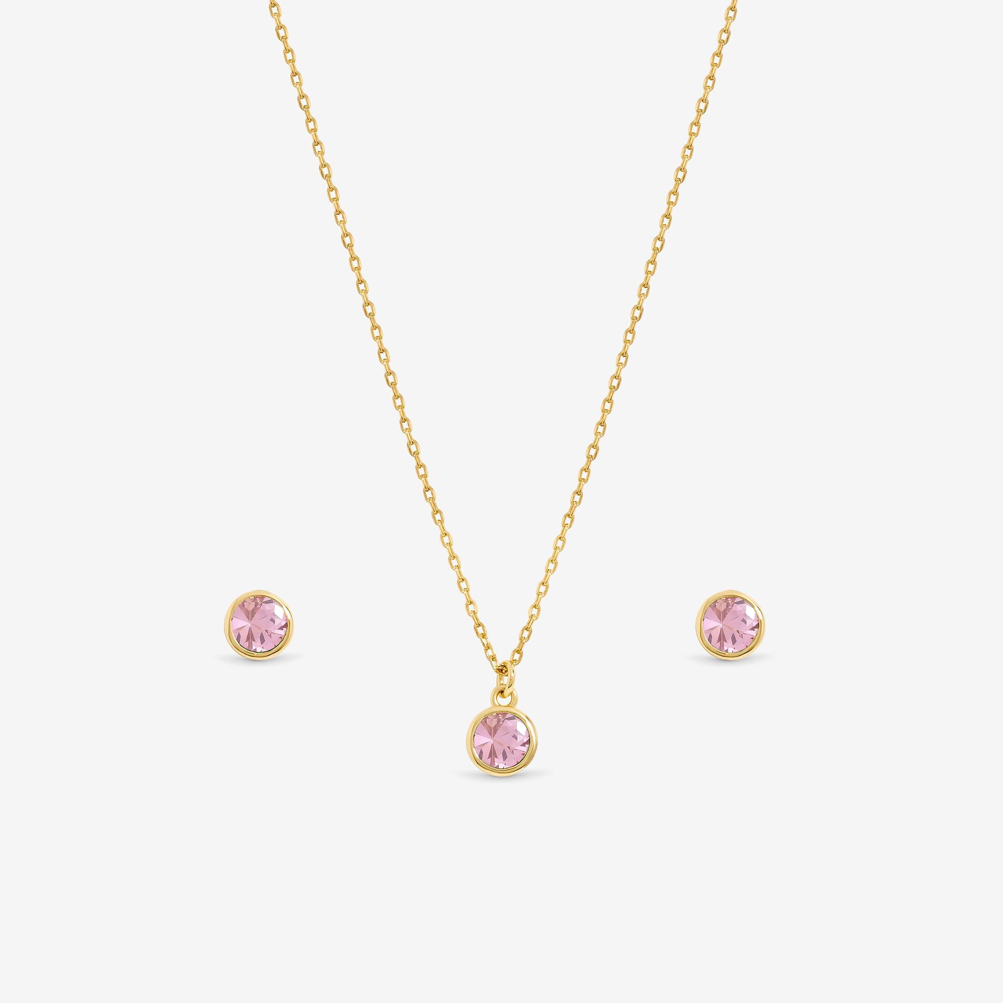 Gold - Jon Richard - 14Ct Gold Plated Birthstone Bezel Set - October - 2