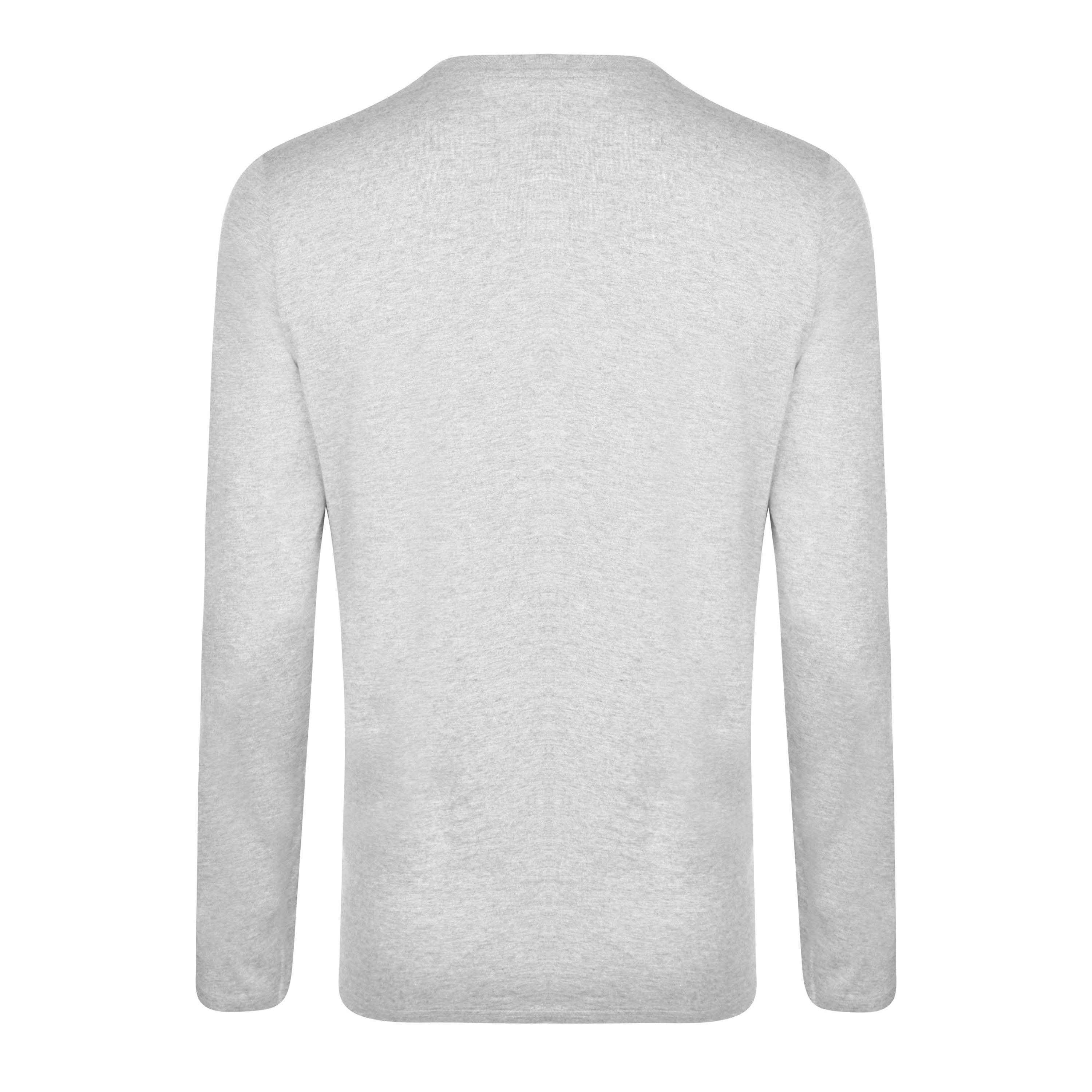 Grey / Navy - Polo Ralph Lauren - Long Sleeve Crew Neck T-Shirt - 2