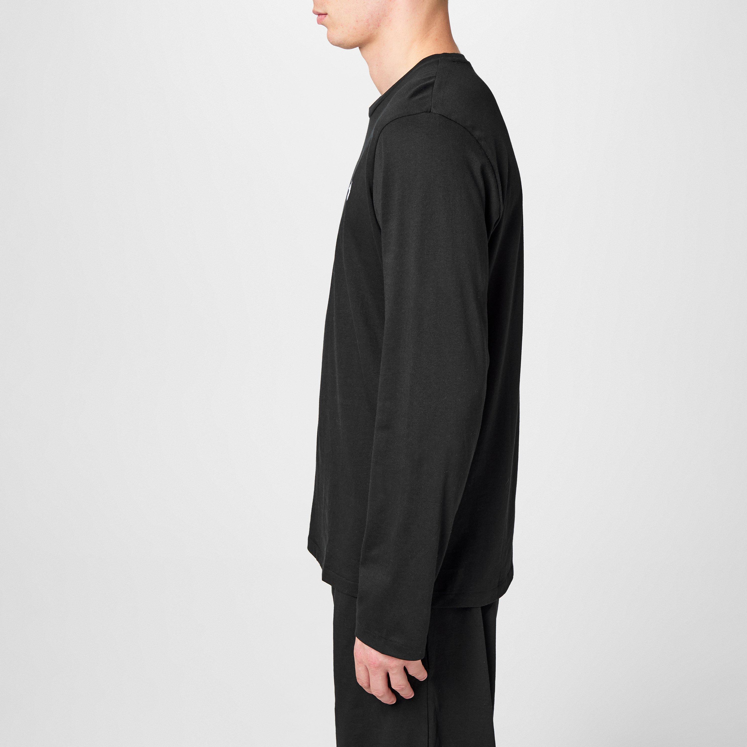 Black/White - Polo Ralph Lauren - Long Sleeve Crew Neck T-Shirt - 5