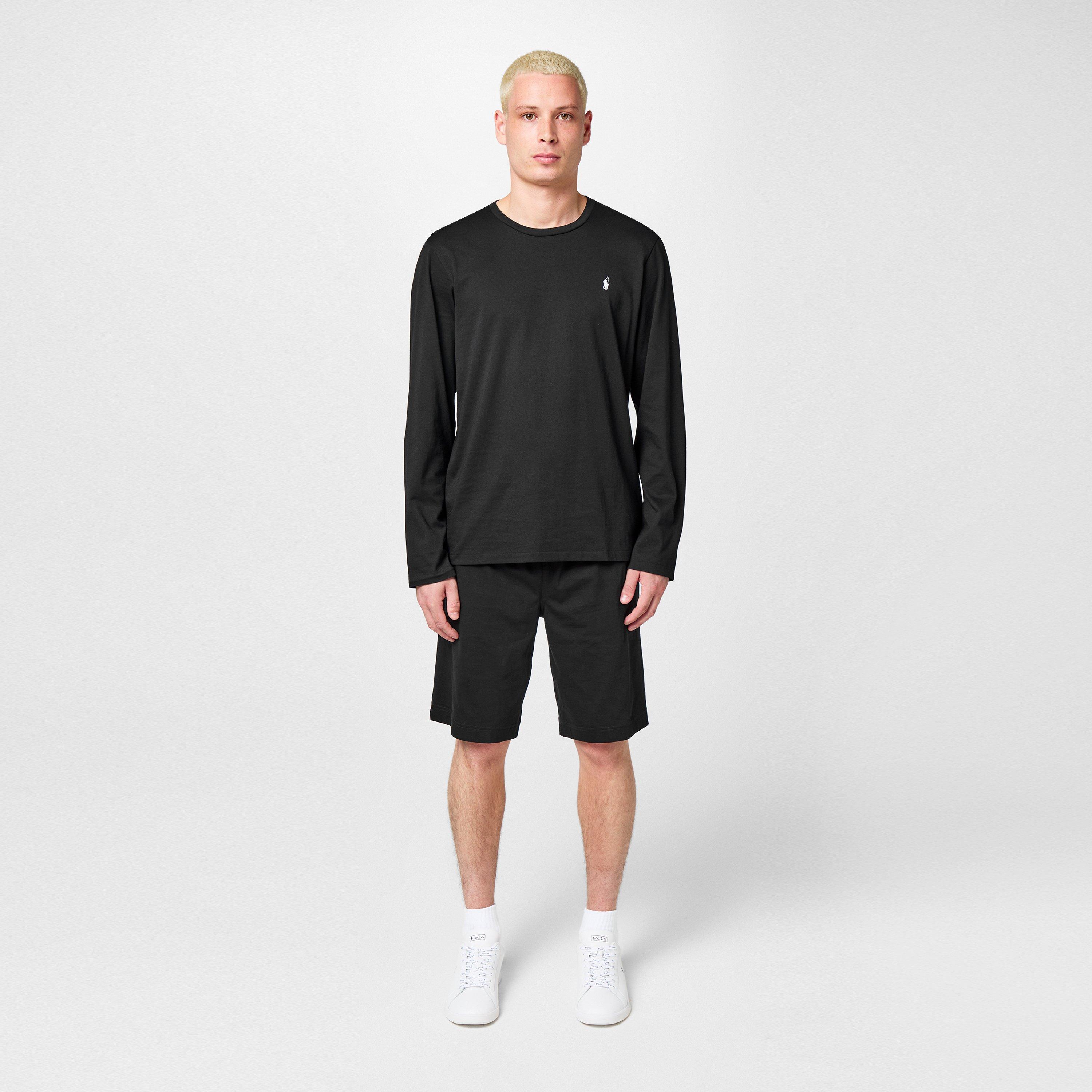Black/White - Polo Ralph Lauren - Long Sleeve Crew Neck T-Shirt - 6
