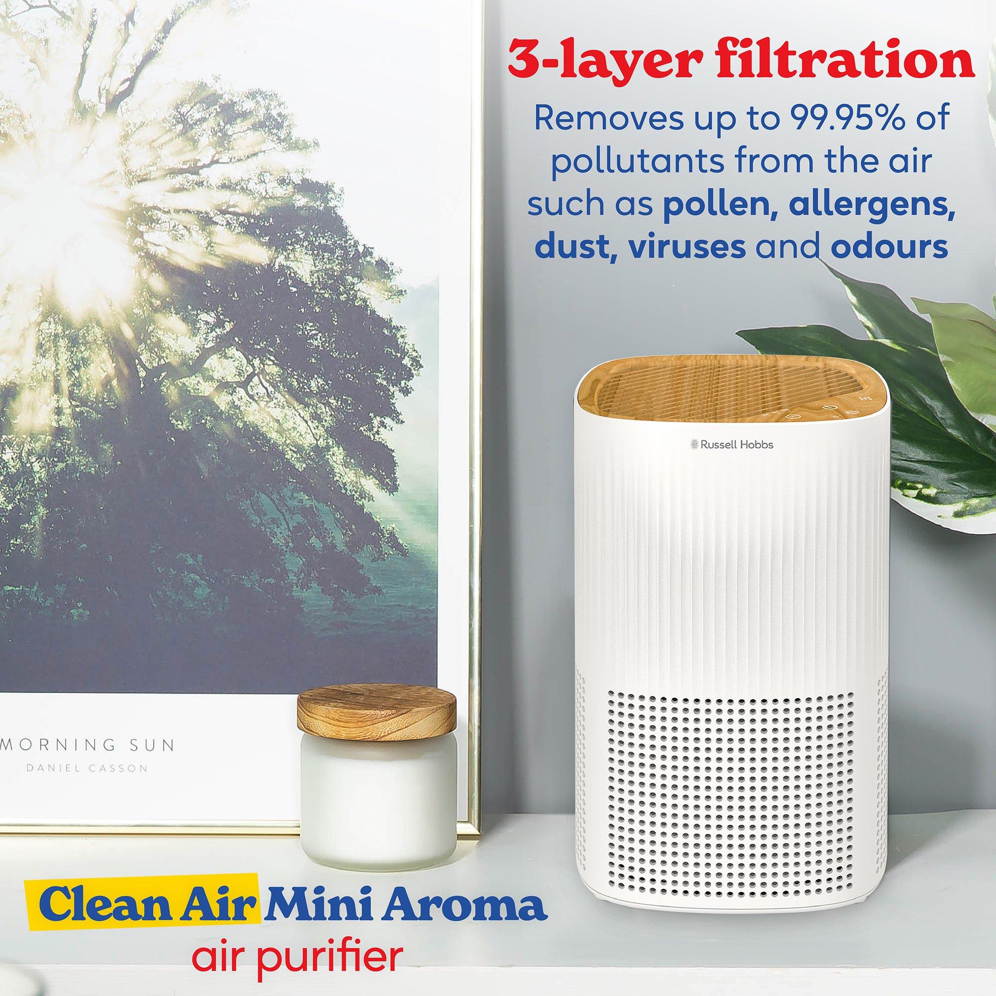 Wood Effect And - Russell Hobbs - RHAP1032WDW Clean Air Mini Aroma Air Purifier - 2