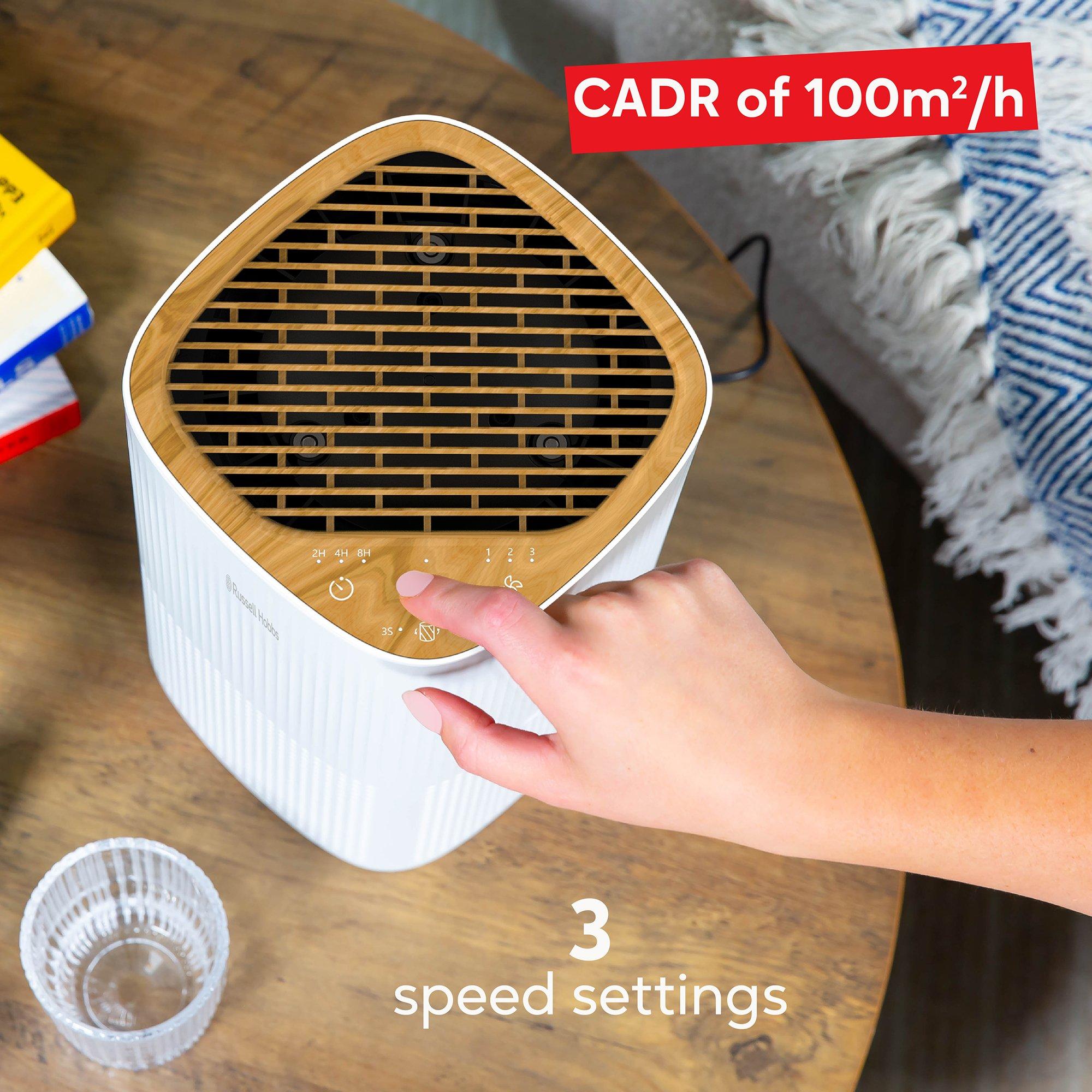 Wood Effect And - Russell Hobbs - RHAP1032WDW Clean Air Mini Aroma Air Purifier - 3
