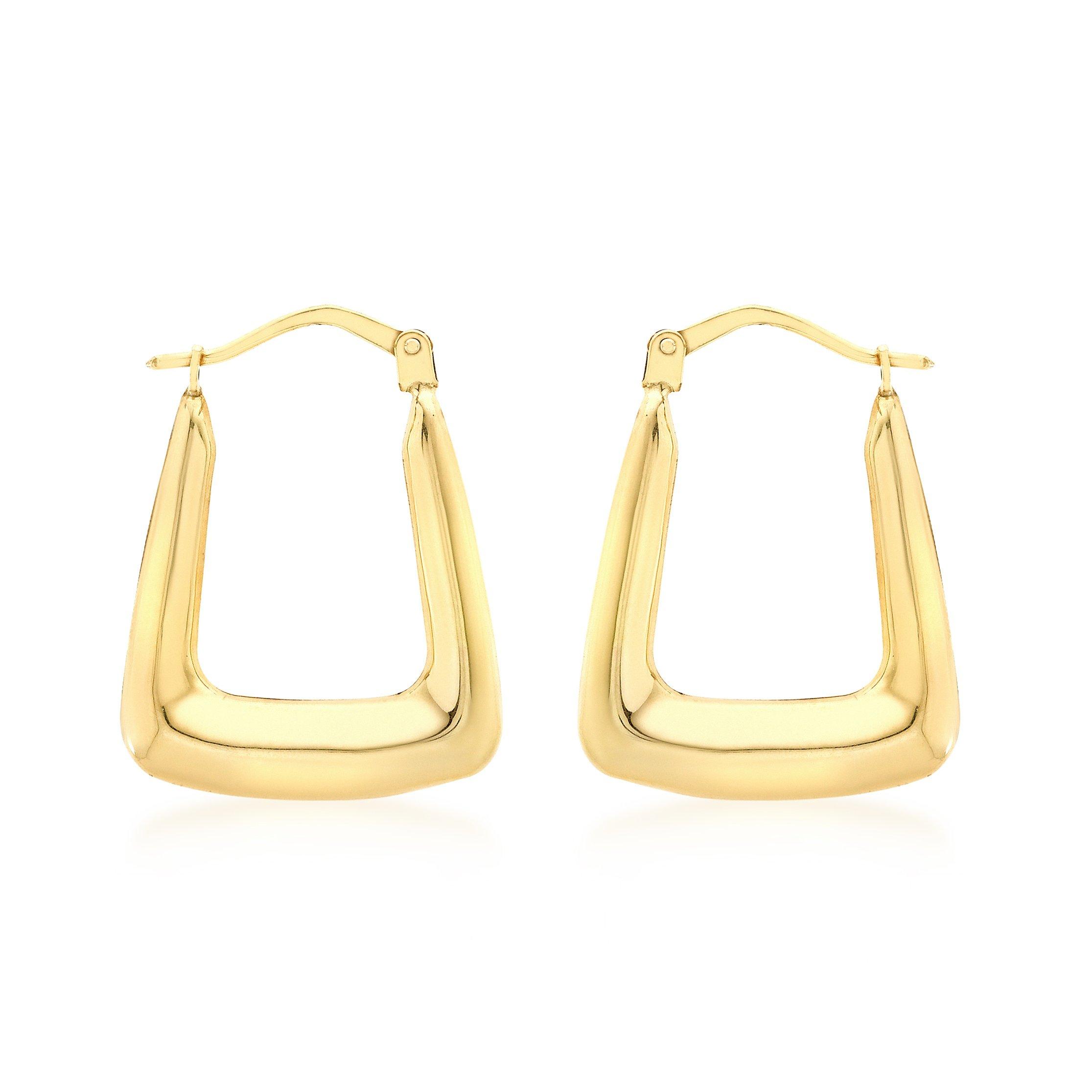 Yellow Gold - Be You - 9ct Gold Creole Earrings - 1