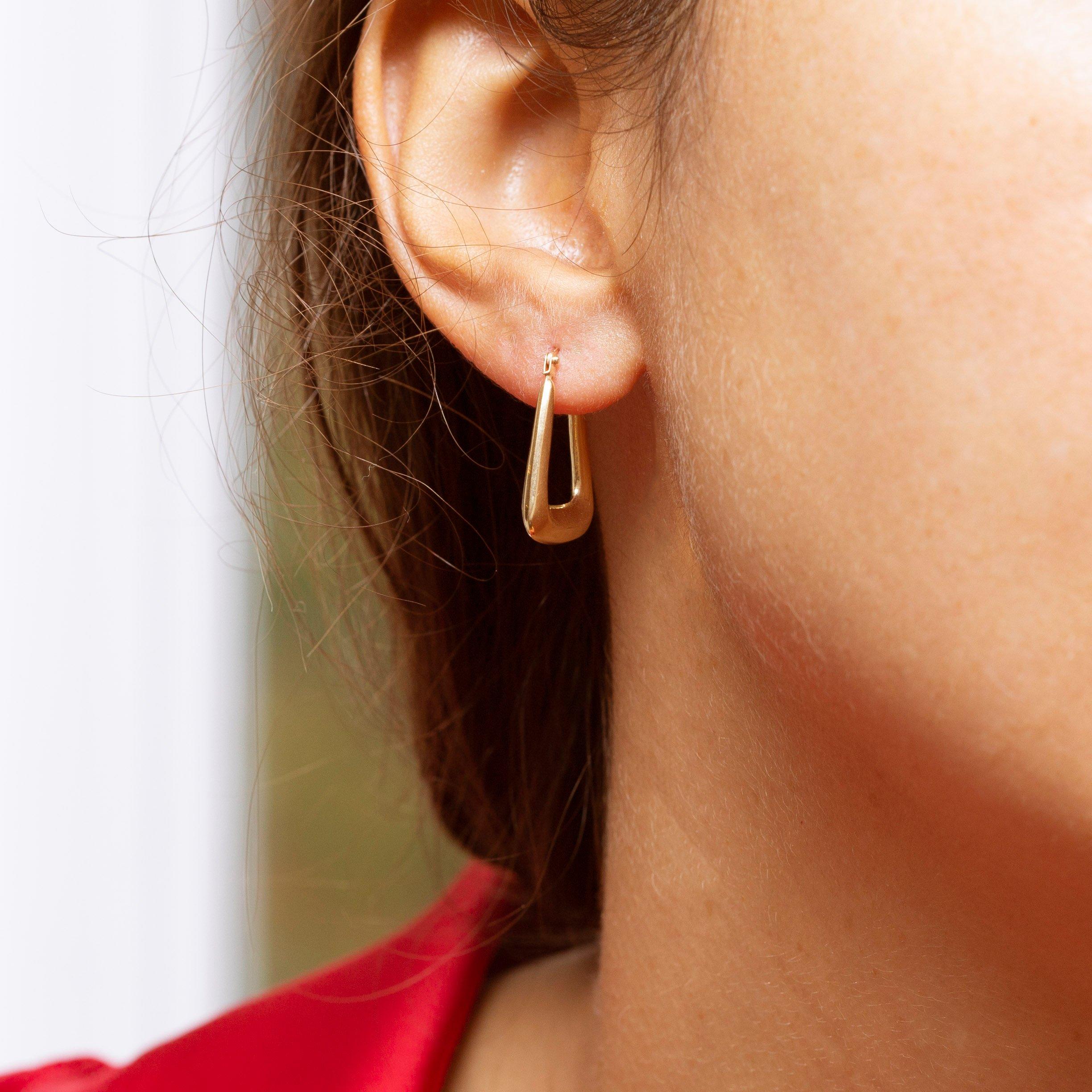 Yellow Gold - Be You - 9ct Gold Creole Earrings - 2