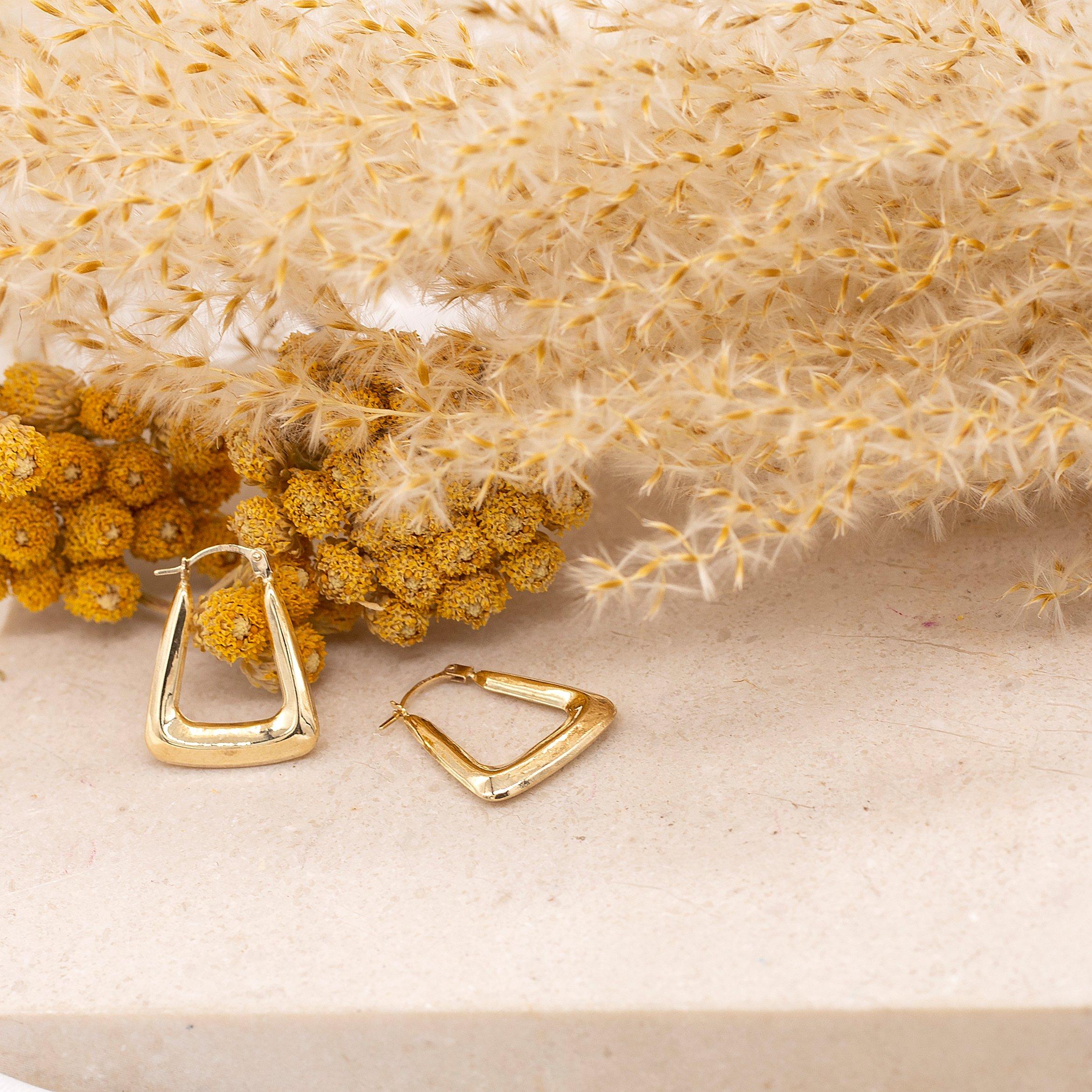 Yellow Gold - Be You - 9ct Gold Creole Earrings - 3