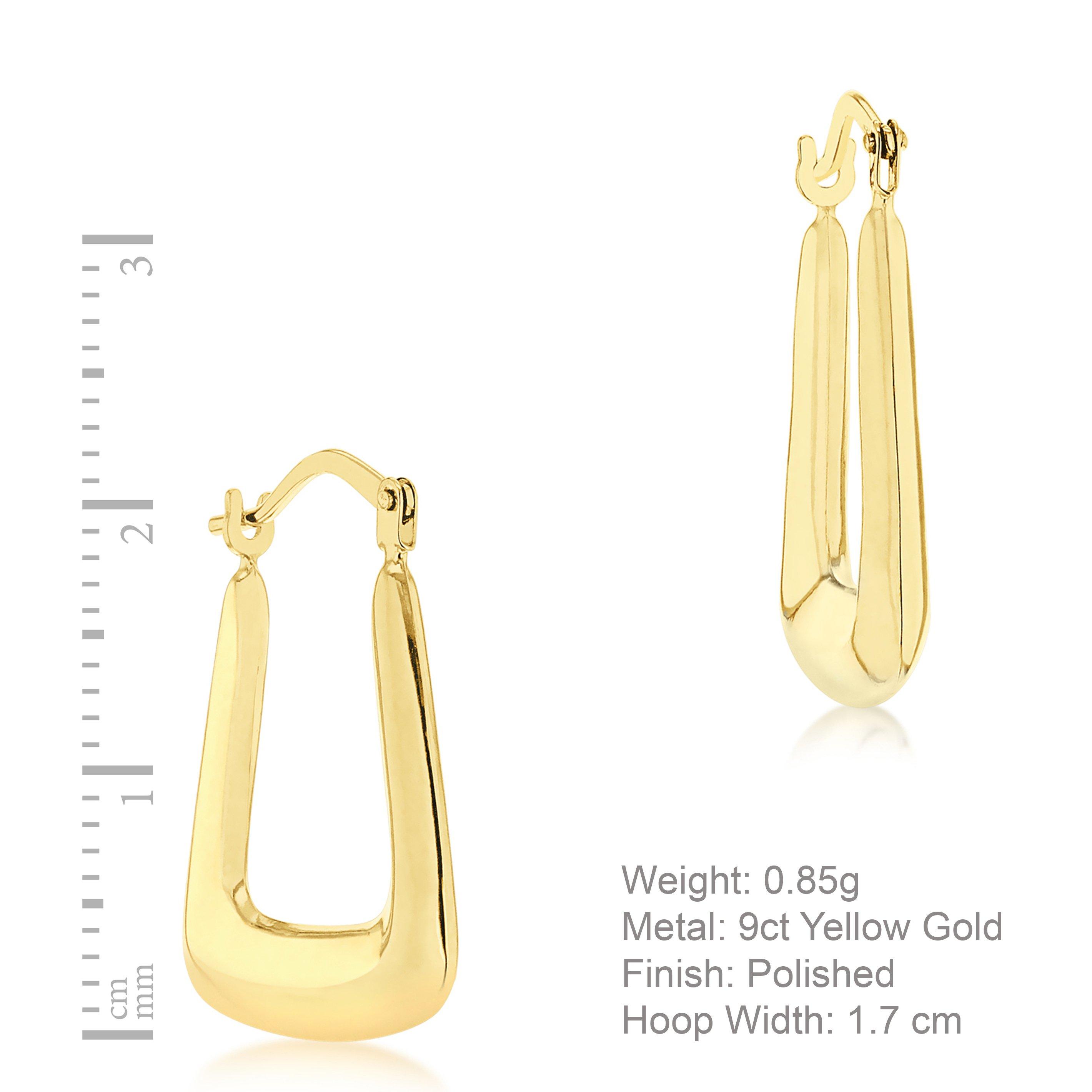 Yellow Gold - Be You - 9ct Gold Creole Earrings - 4