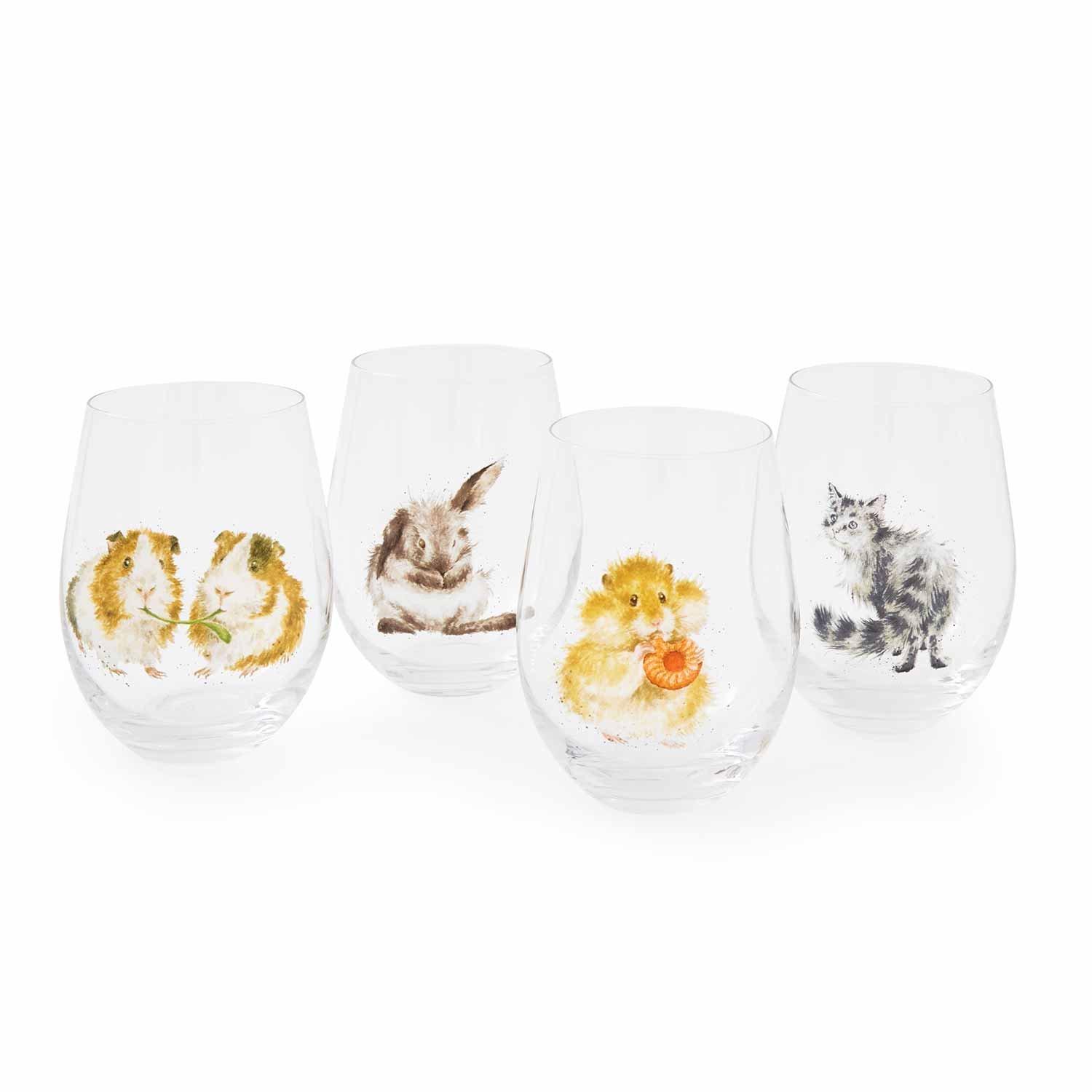 Multi - Royal Worcester Wrendale - Wrendale Designs Set of 4 Animal Tumblers - 2