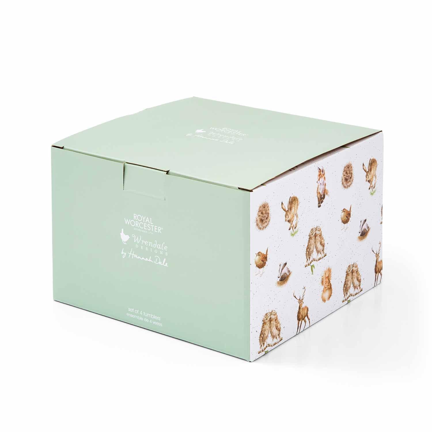 Multi - Royal Worcester Wrendale - Wrendale Designs Set of 4 Animal Tumblers - 8