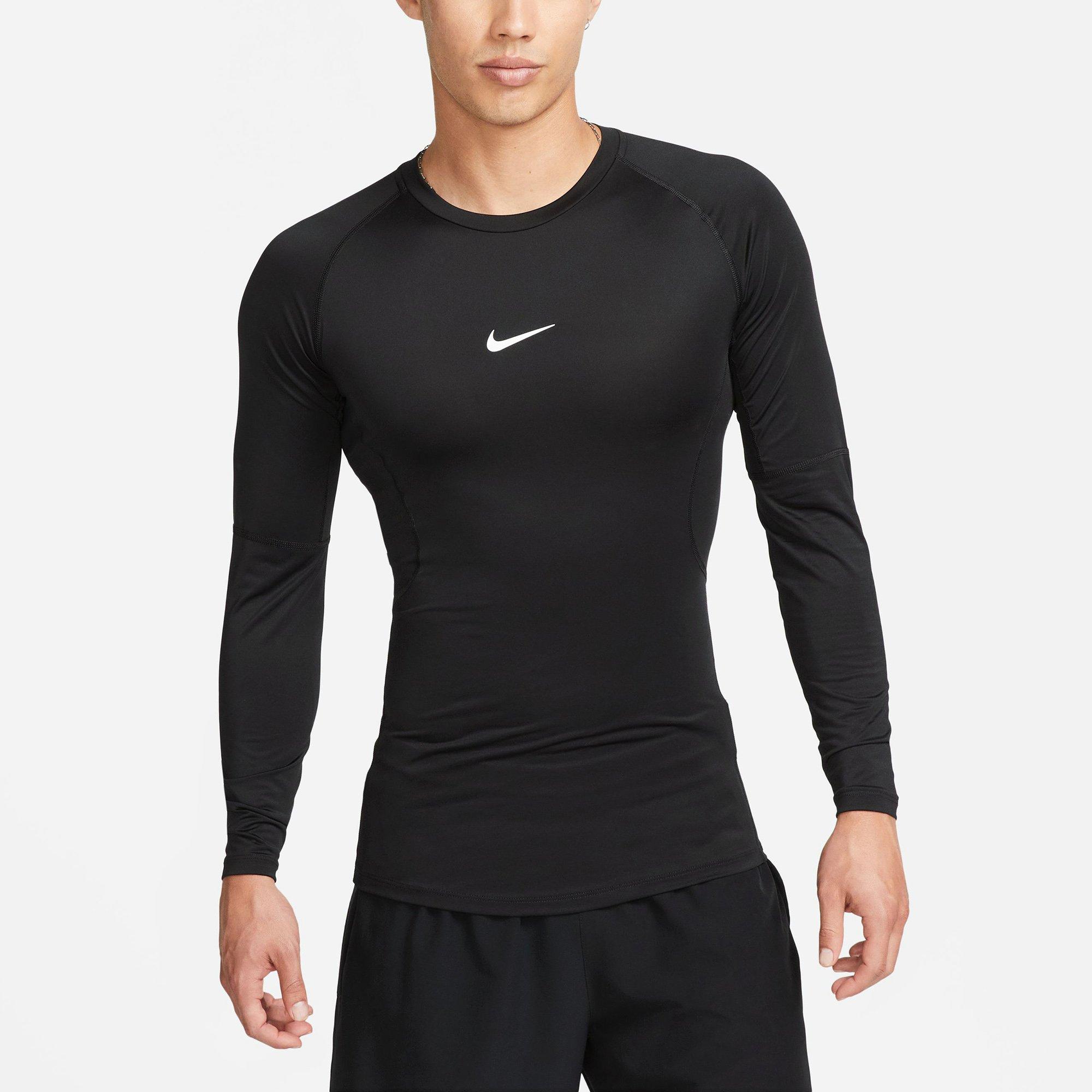 Black/White - Nike - Pro Dri FIT Mens Long Sleeve Performance Top - 1