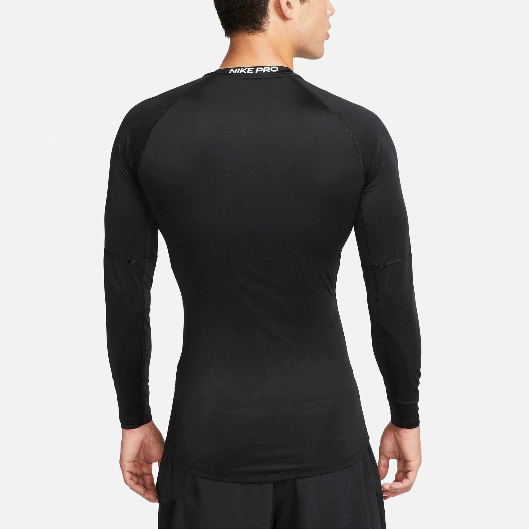 Black/White - Nike - Pro Dri FIT Mens Long Sleeve Performance Top - 2