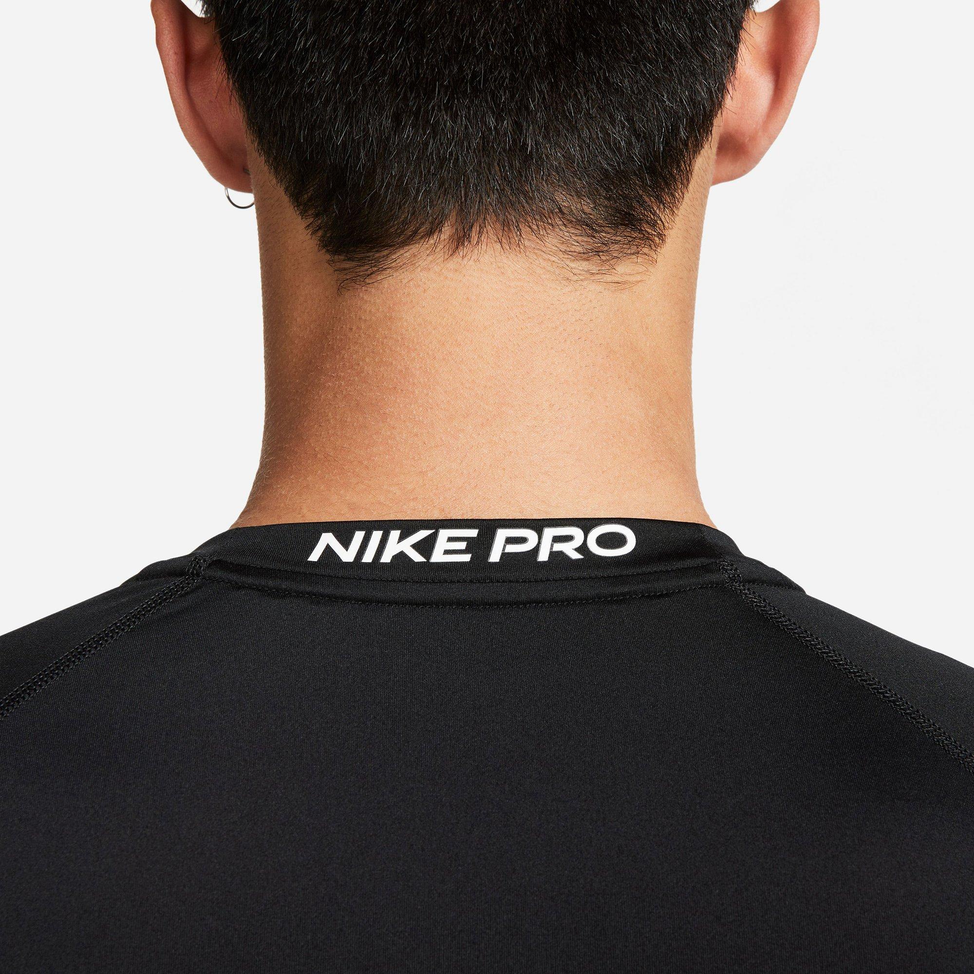 Black/White - Nike - Pro Dri FIT Mens Long Sleeve Performance Top - 4