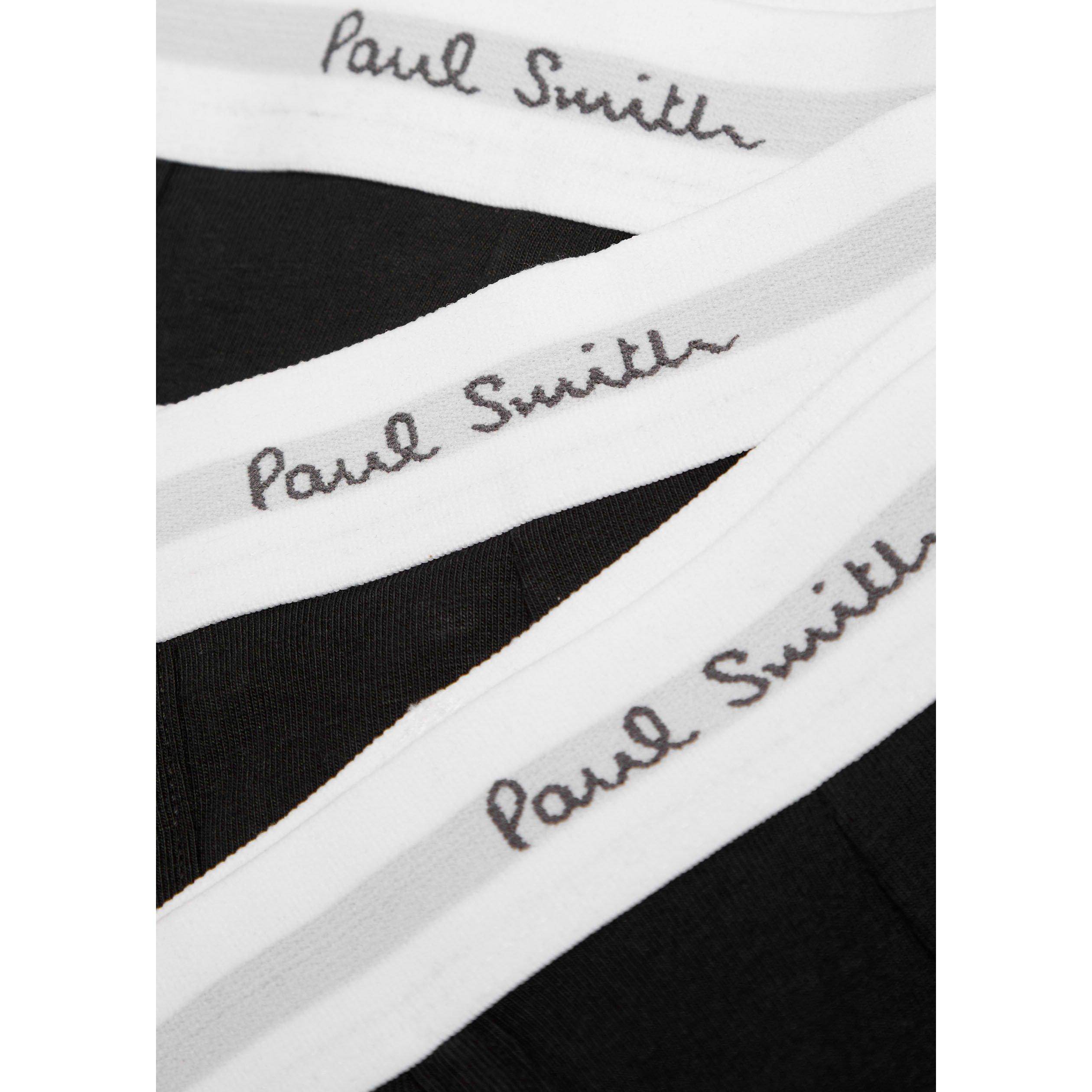BLACK - Paul Smith - Men's Cotton Trunks 3 Pack - 2